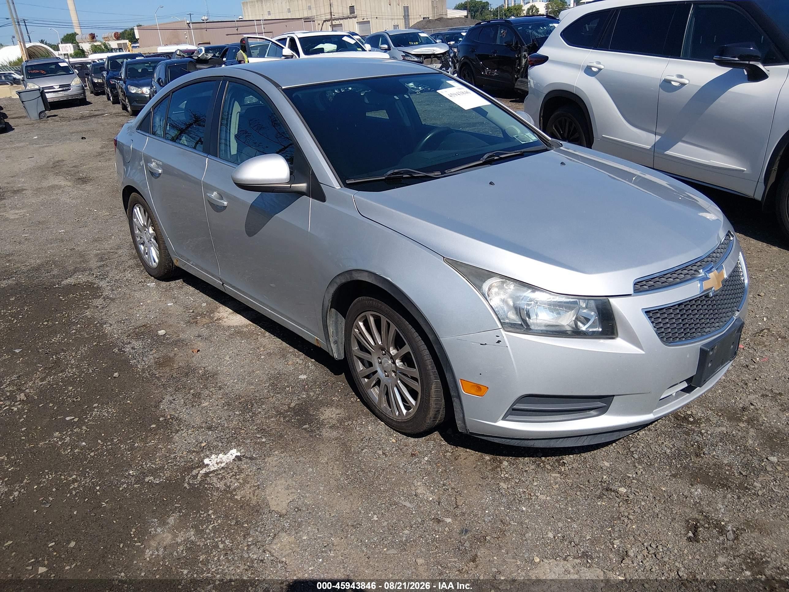 2013 Chevrolet Cruze Eco Auto Silver vin: 1G1PH5SB0D7130563