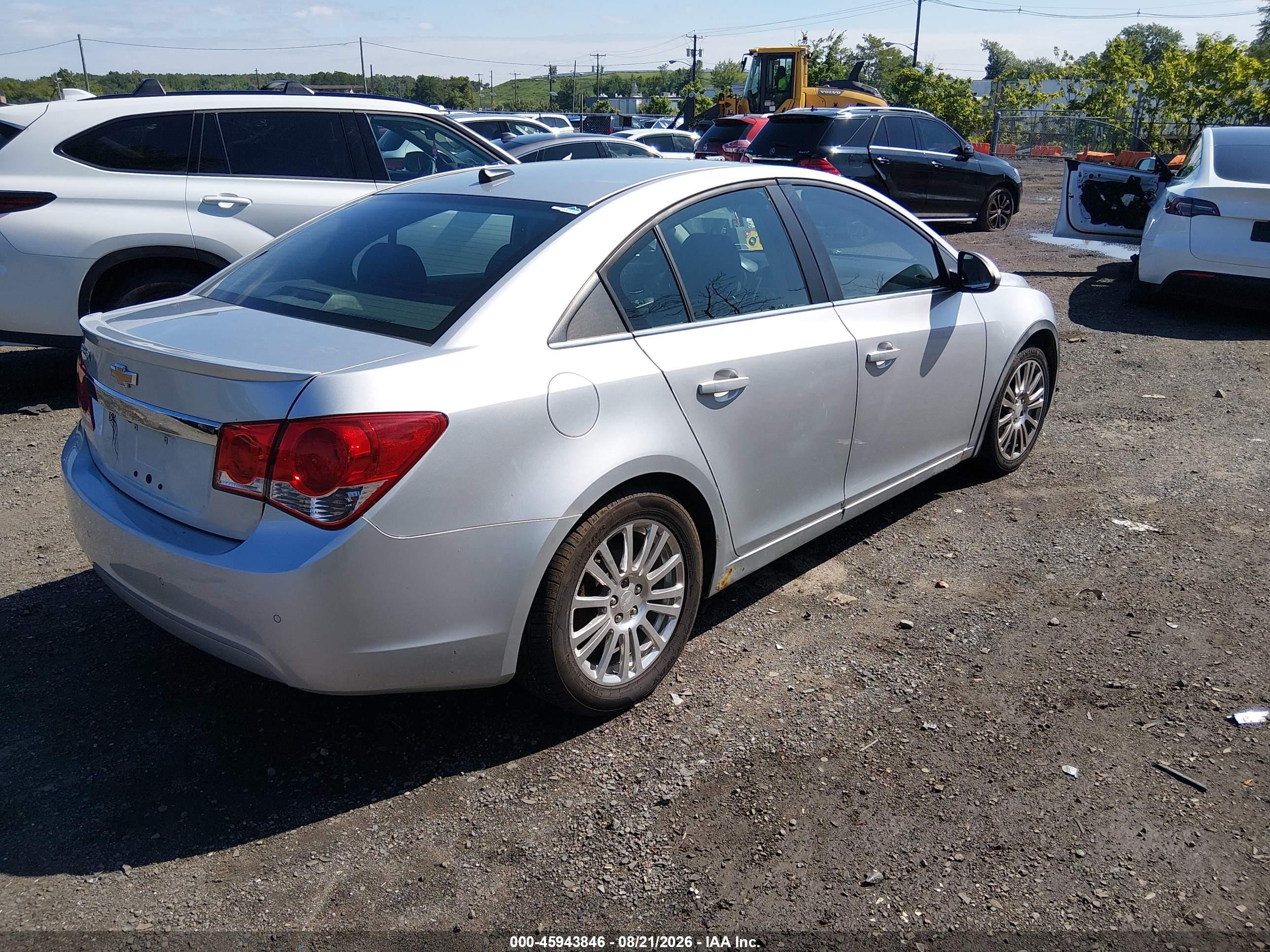 2013 Chevrolet Cruze Eco Auto Silver vin: 1G1PH5SB0D7130563