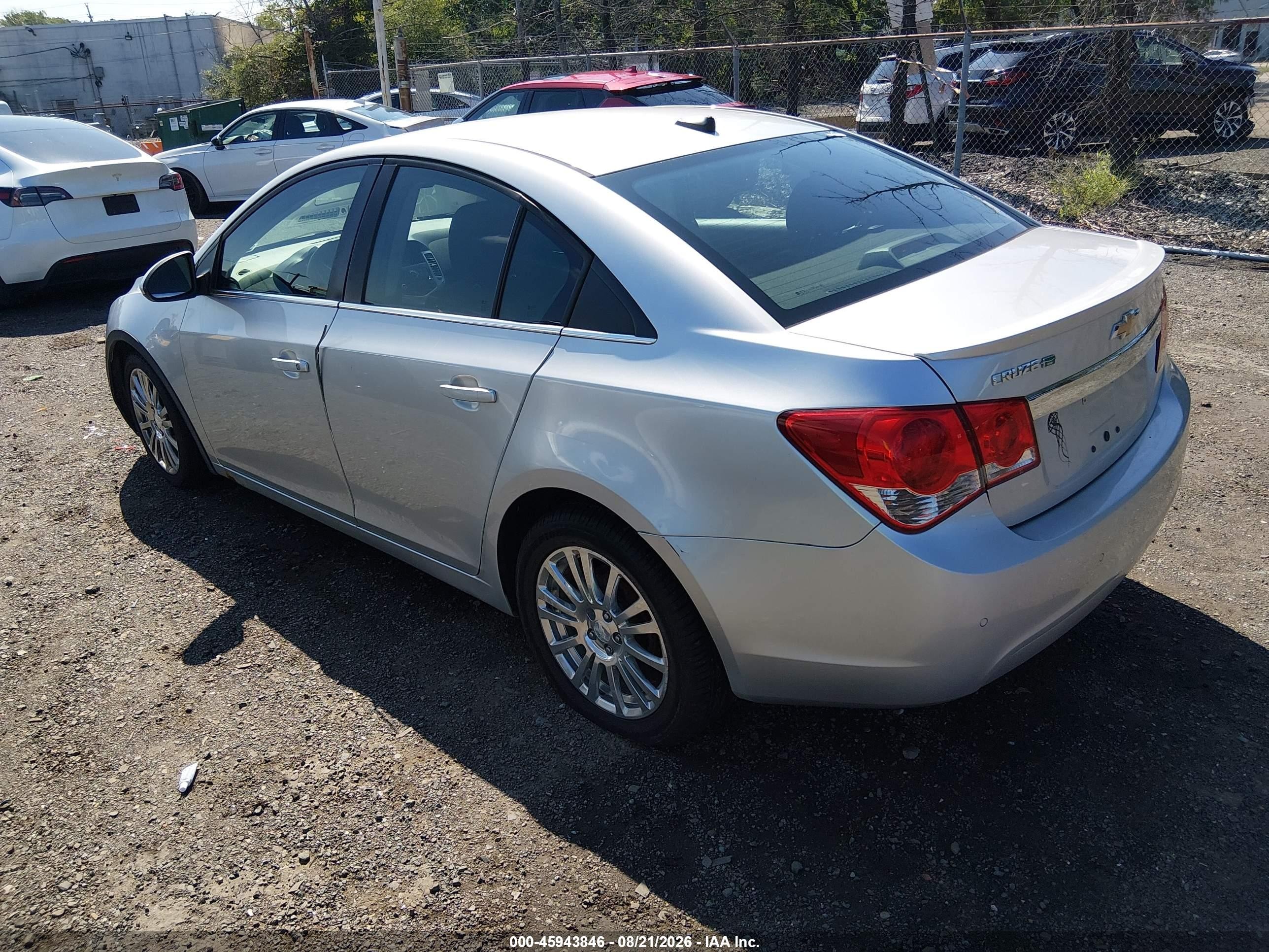 2013 Chevrolet Cruze Eco Auto Silver vin: 1G1PH5SB0D7130563