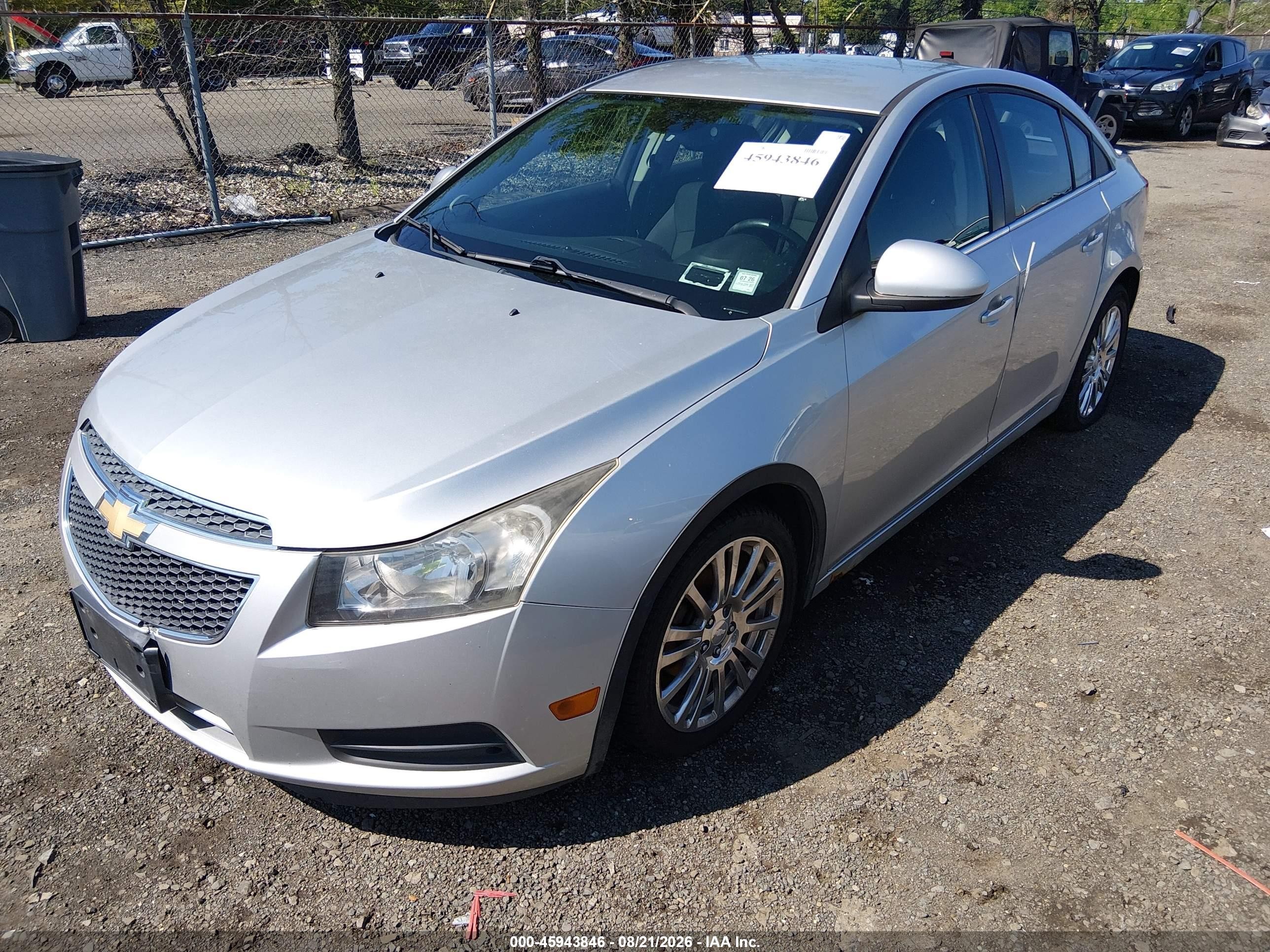 2013 Chevrolet Cruze Eco Auto Silver vin: 1G1PH5SB0D7130563