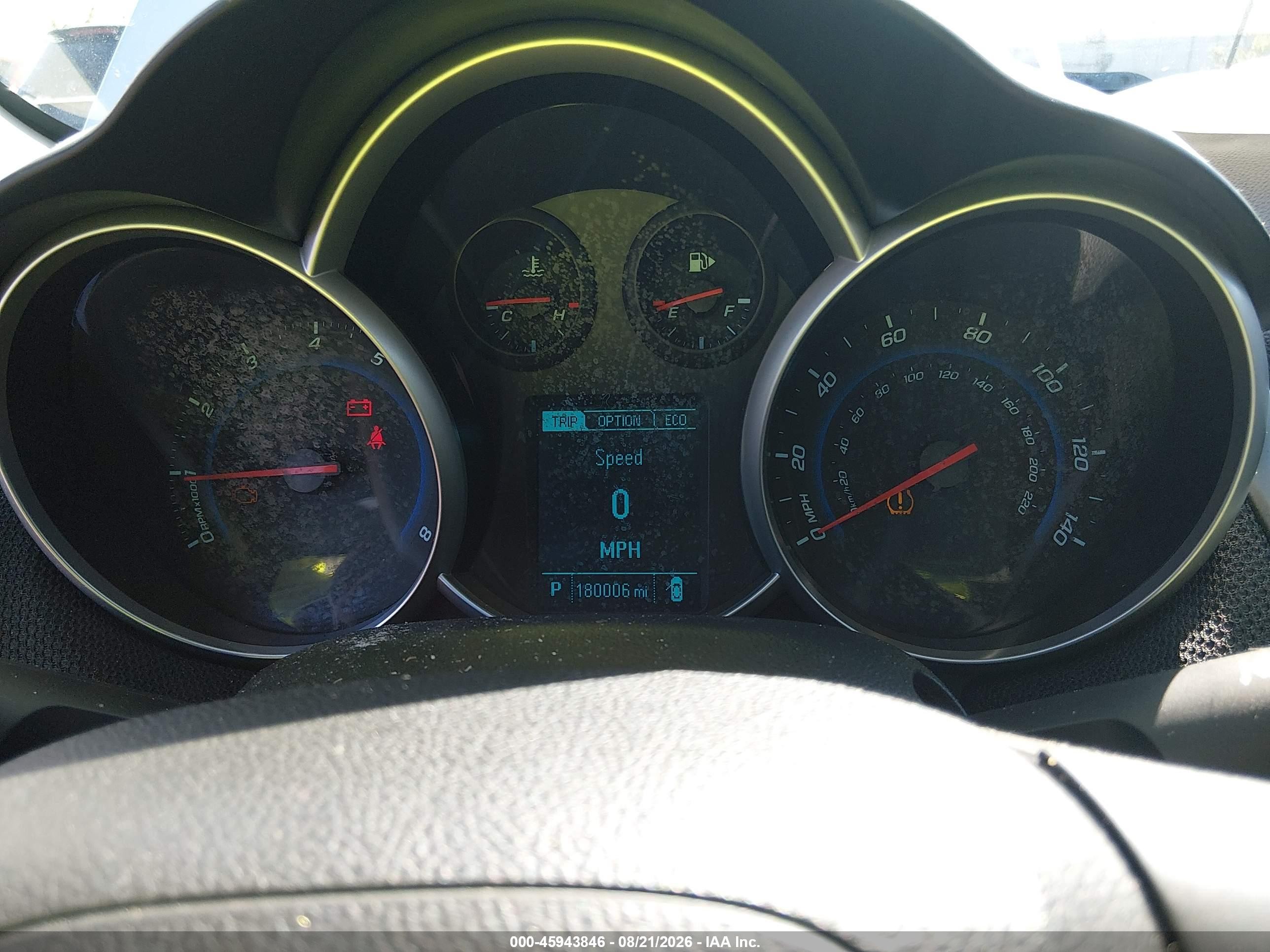 2013 Chevrolet Cruze Eco Auto Silver vin: 1G1PH5SB0D7130563
