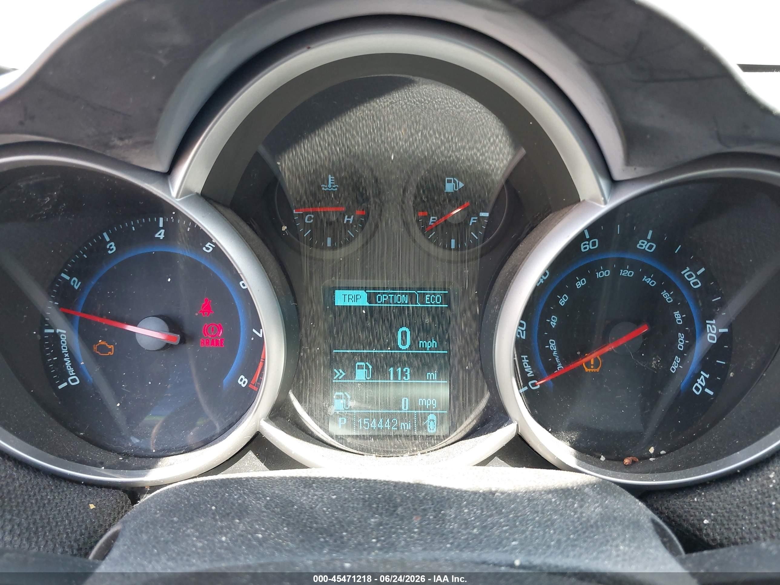 2013 Chevrolet Cruze Eco Auto Silver vin: 1G1PH5SB0D7174336