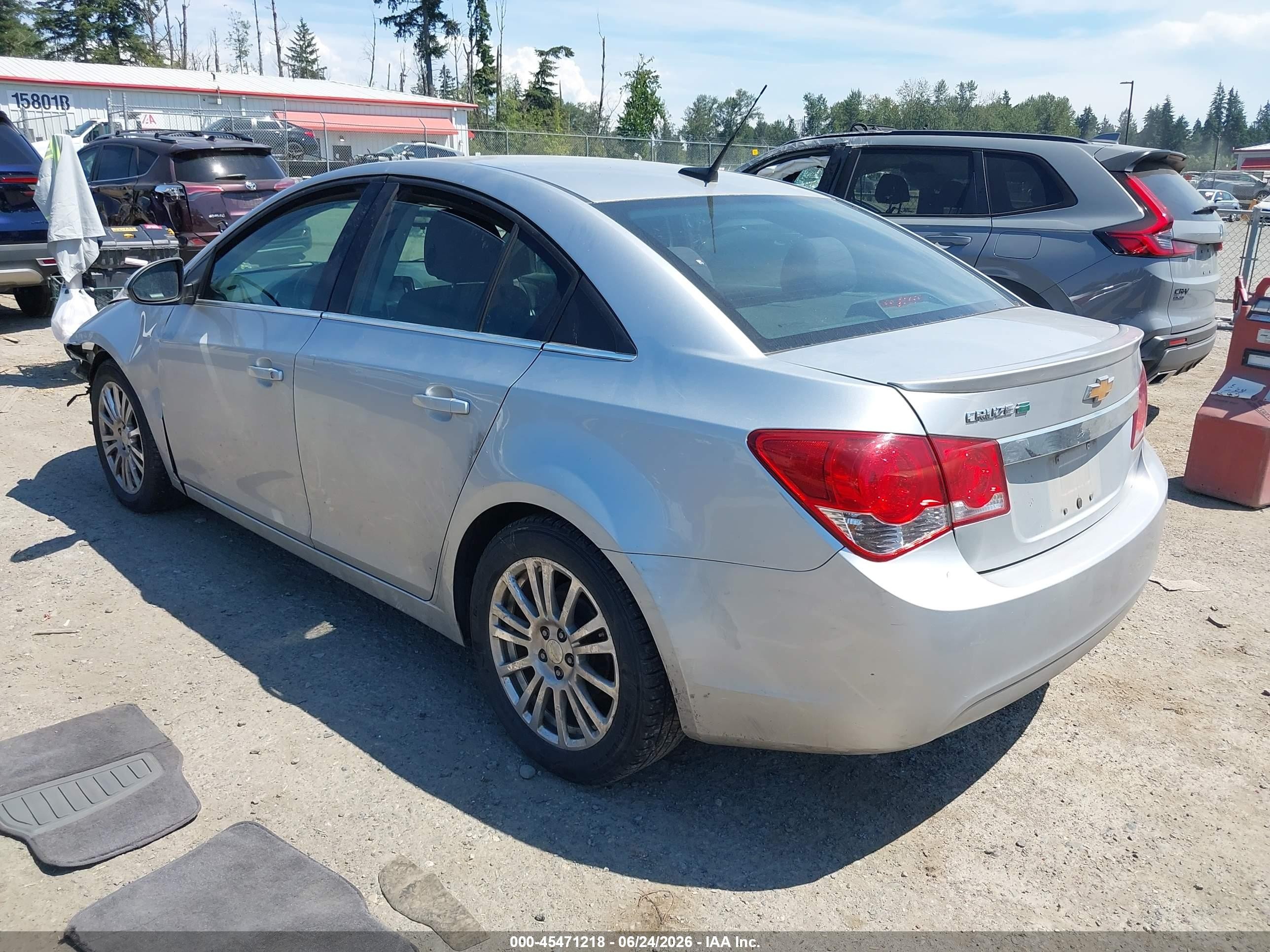 2013 Chevrolet Cruze Eco Auto Silver vin: 1G1PH5SB0D7174336