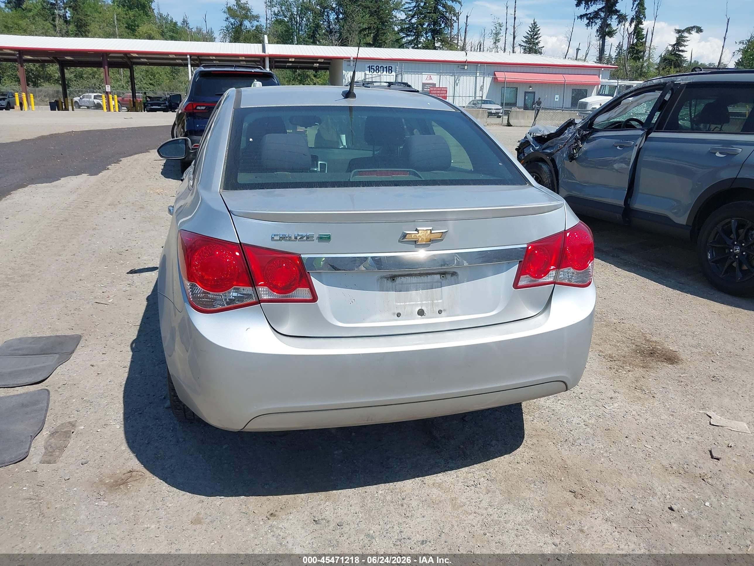 2013 Chevrolet Cruze Eco Auto Silver vin: 1G1PH5SB0D7174336