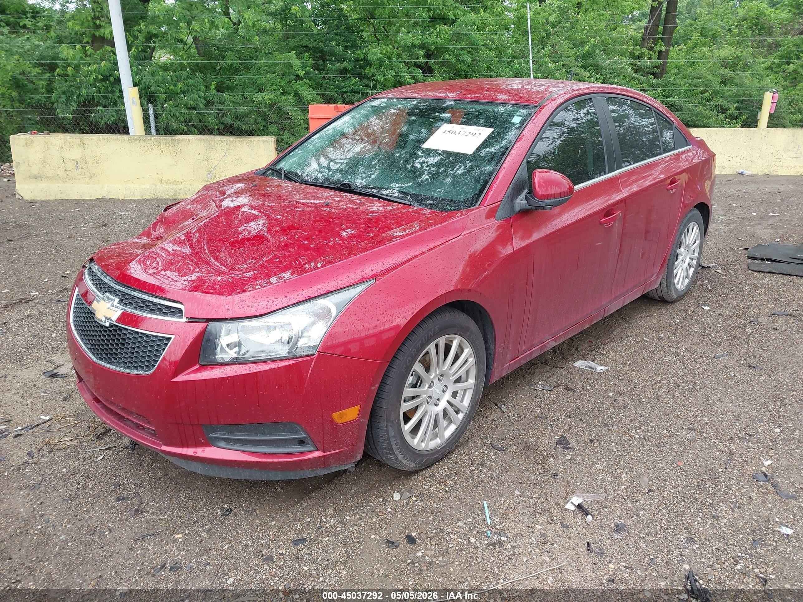 2013 Chevrolet Cruze Eco Auto Red vin: 1G1PH5SB0D7319732