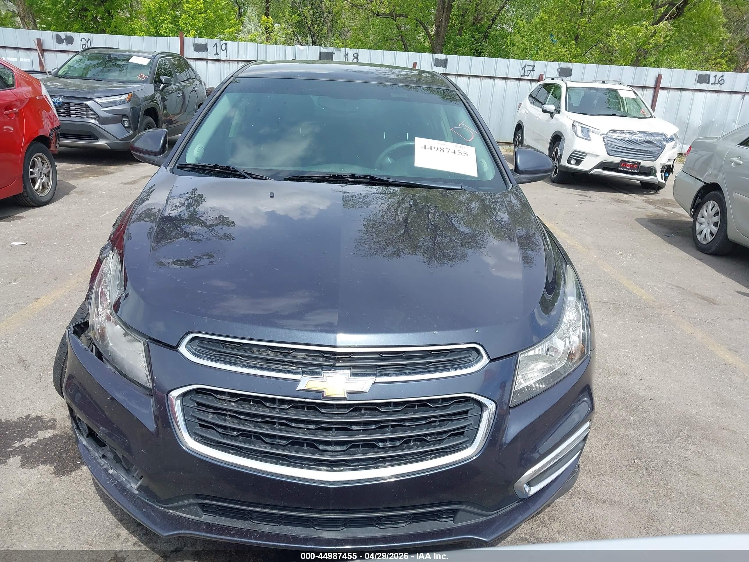 2015 Chevrolet Cruze Eco Auto Dark Blue vin: 1G1PH5SB0F7128458