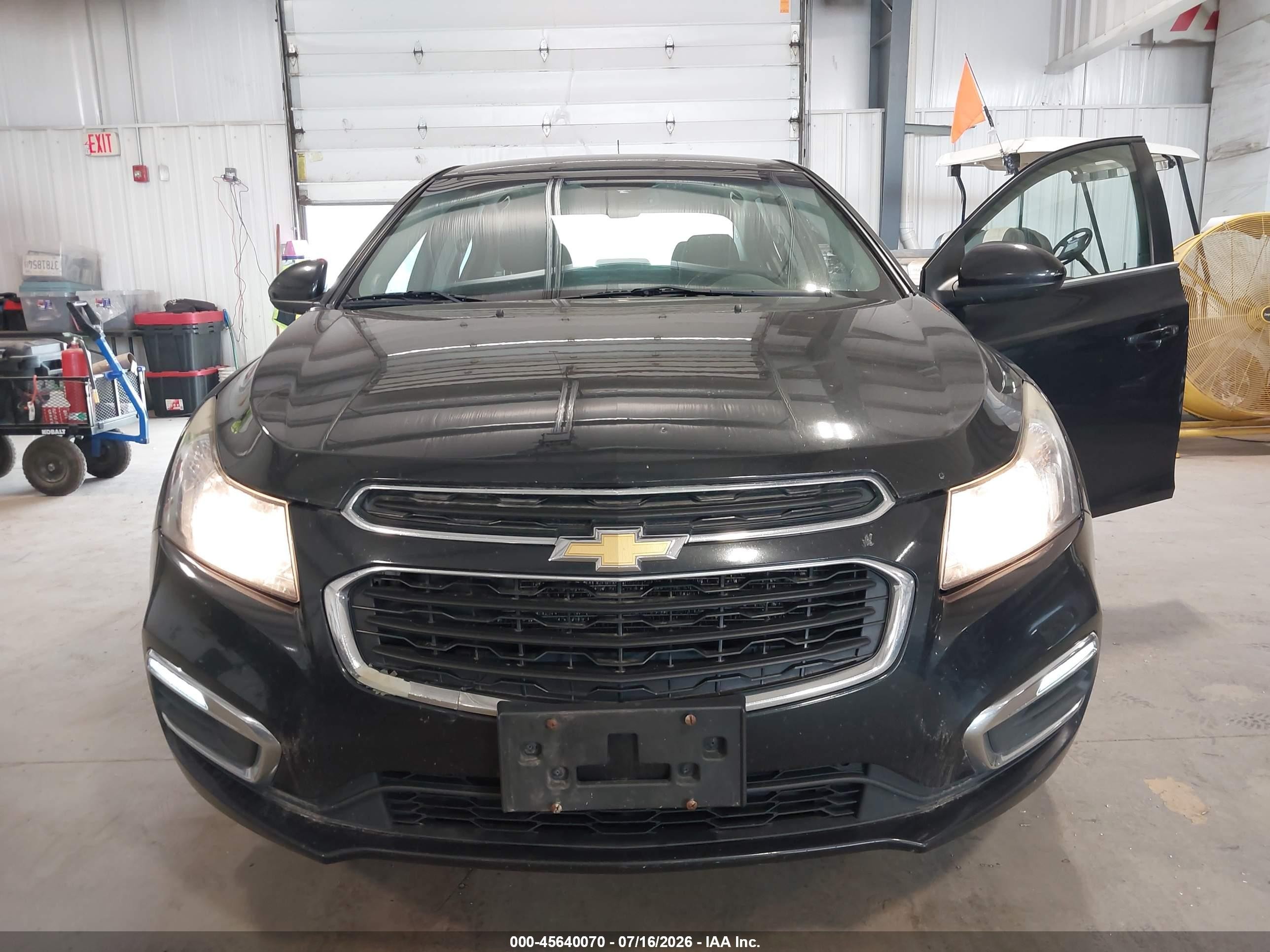 2015 Chevrolet Cruze Eco Auto Black vin: 1G1PH5SB0F7230567