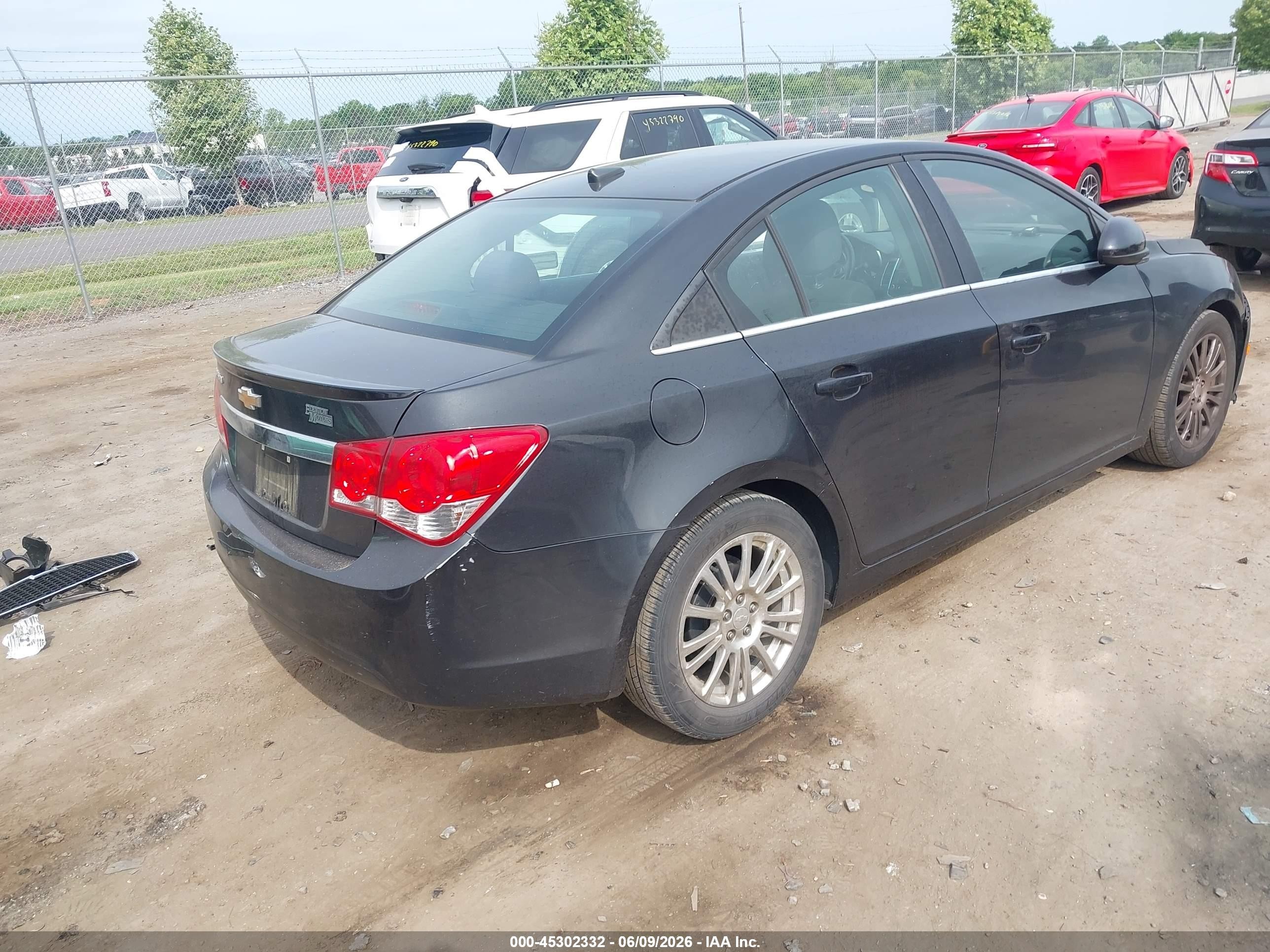 2013 Chevrolet Cruze Eco Auto Black vin: 1G1PH5SB1D7215041