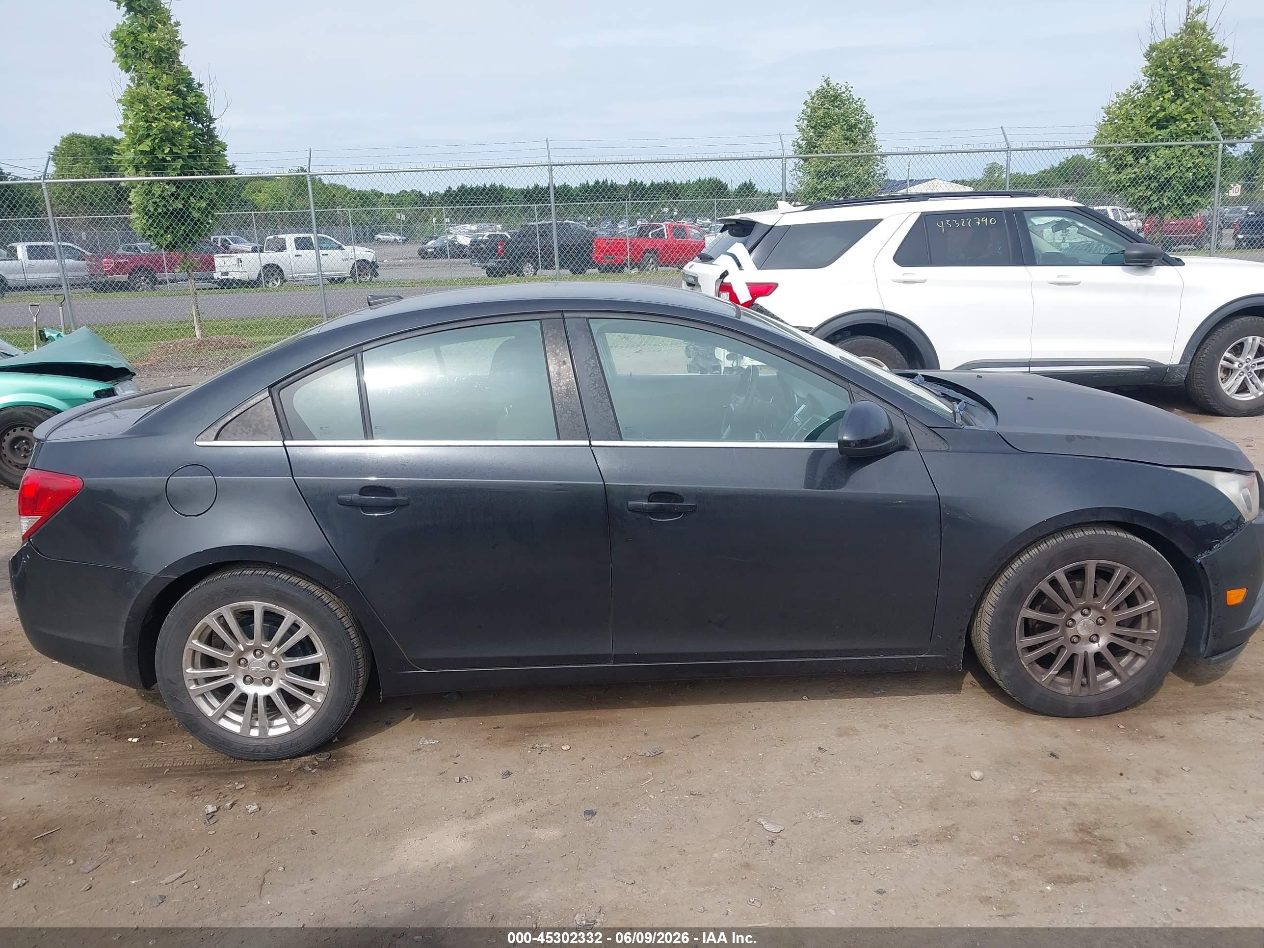 2013 Chevrolet Cruze Eco Auto Black vin: 1G1PH5SB1D7215041