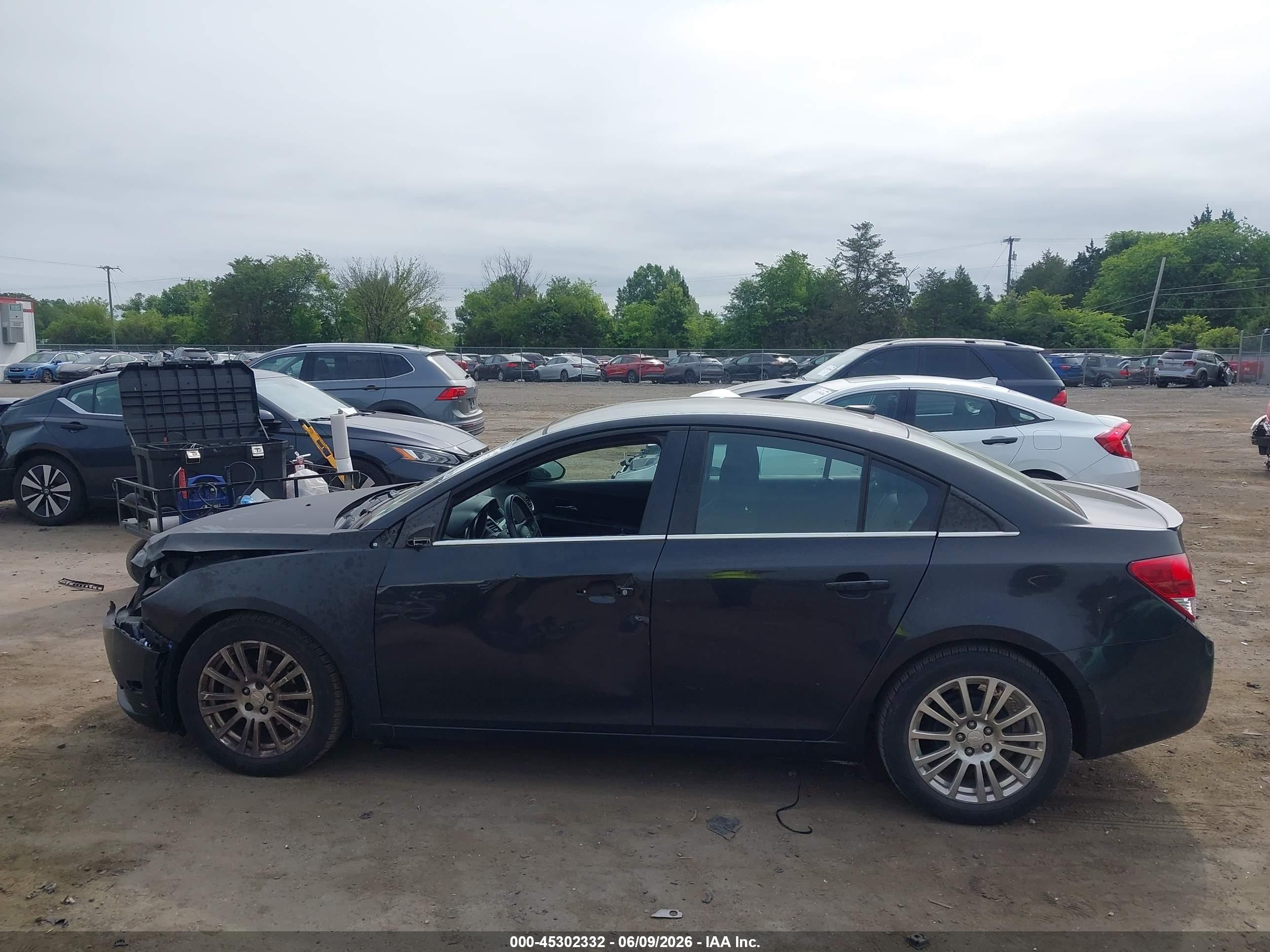 2013 Chevrolet Cruze Eco Auto Black vin: 1G1PH5SB1D7215041