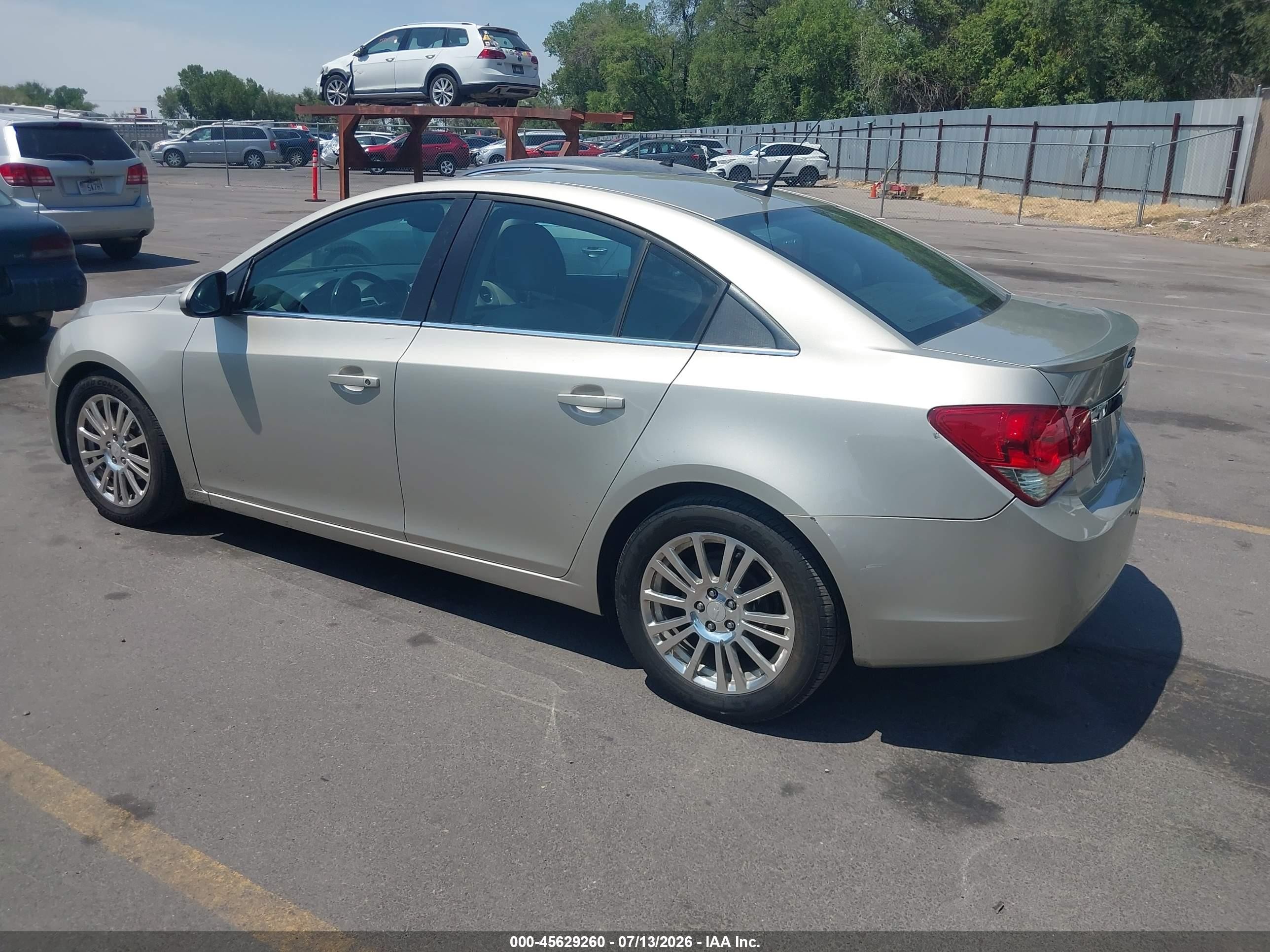 2013 Chevrolet Cruze Eco Auto Серебряный vin: 1G1PH5SB1D7318315