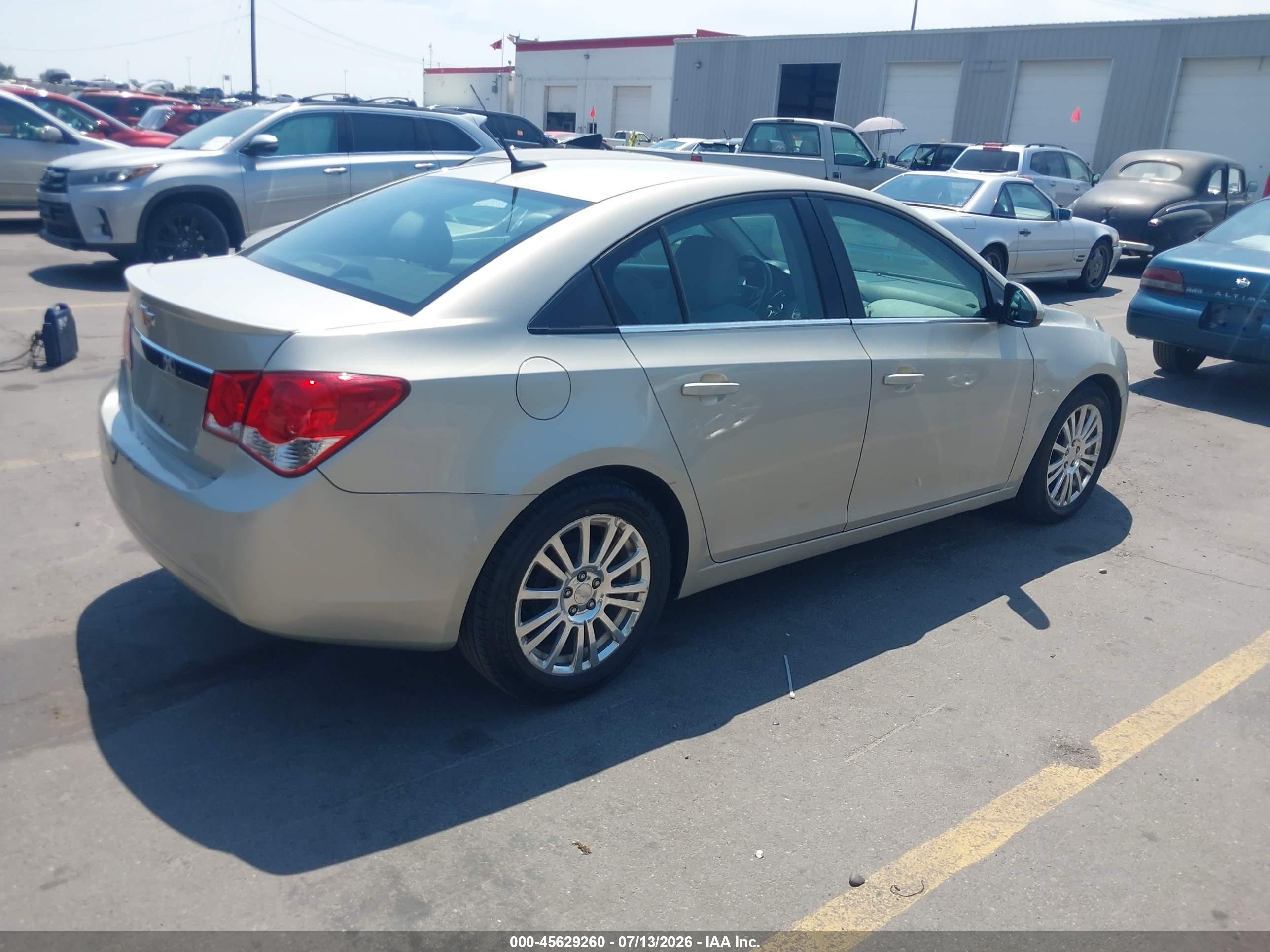 2013 Chevrolet Cruze Eco Auto Серебряный vin: 1G1PH5SB1D7318315