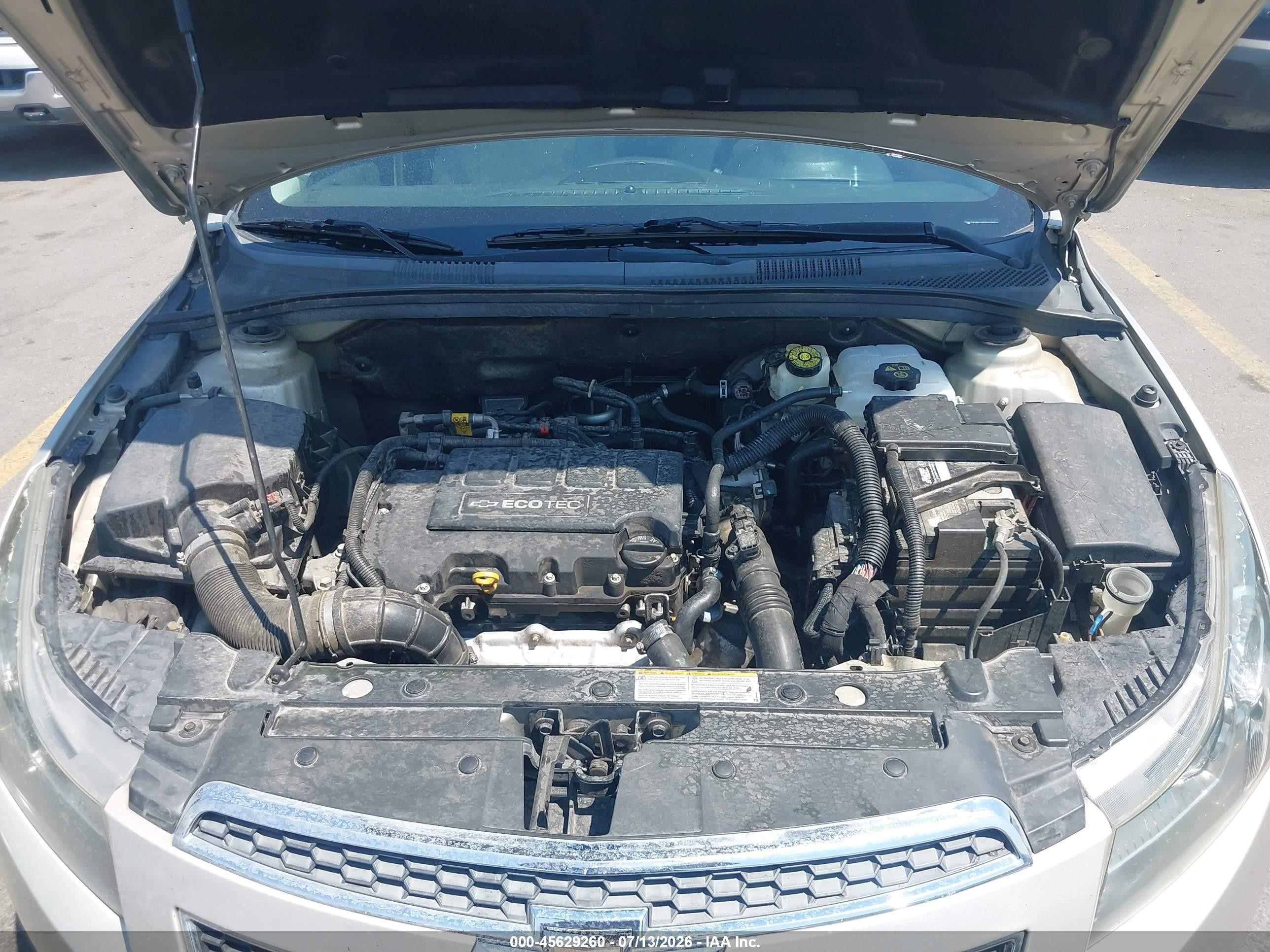 2013 Chevrolet Cruze Eco Auto Серебряный vin: 1G1PH5SB1D7318315