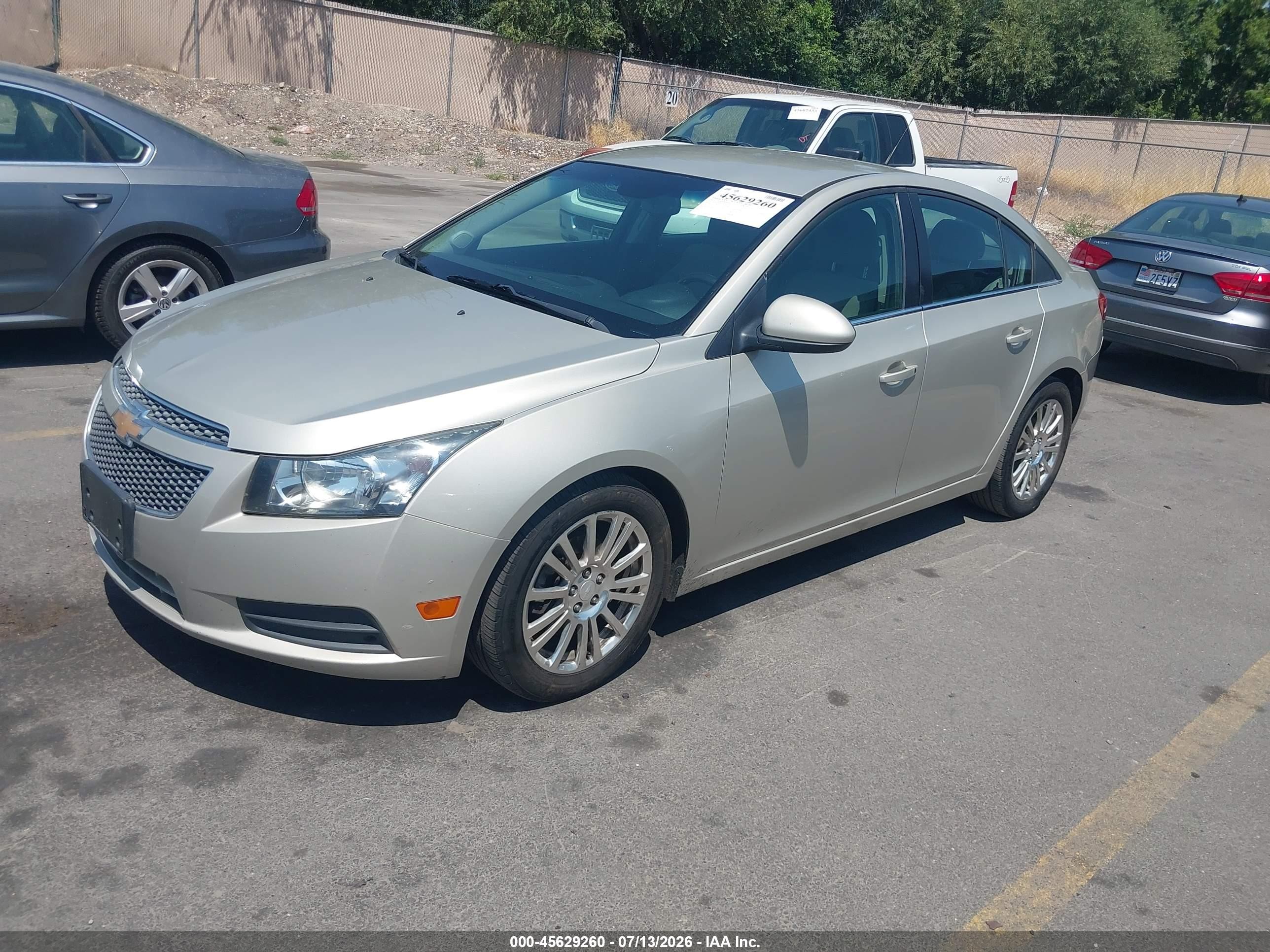 2013 Chevrolet Cruze Eco Auto Серебряный vin: 1G1PH5SB1D7318315