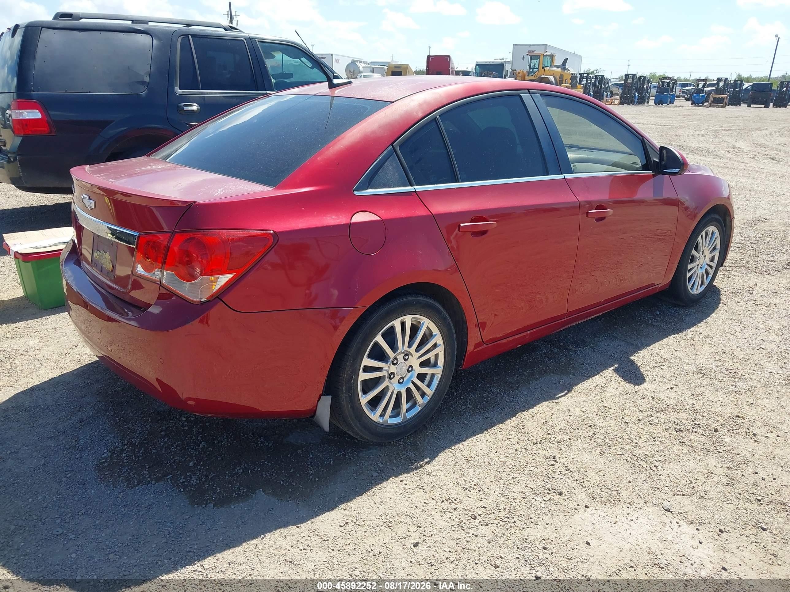 2013 Chevrolet Cruze Eco Auto Red vin: 1G1PH5SB3D7176601