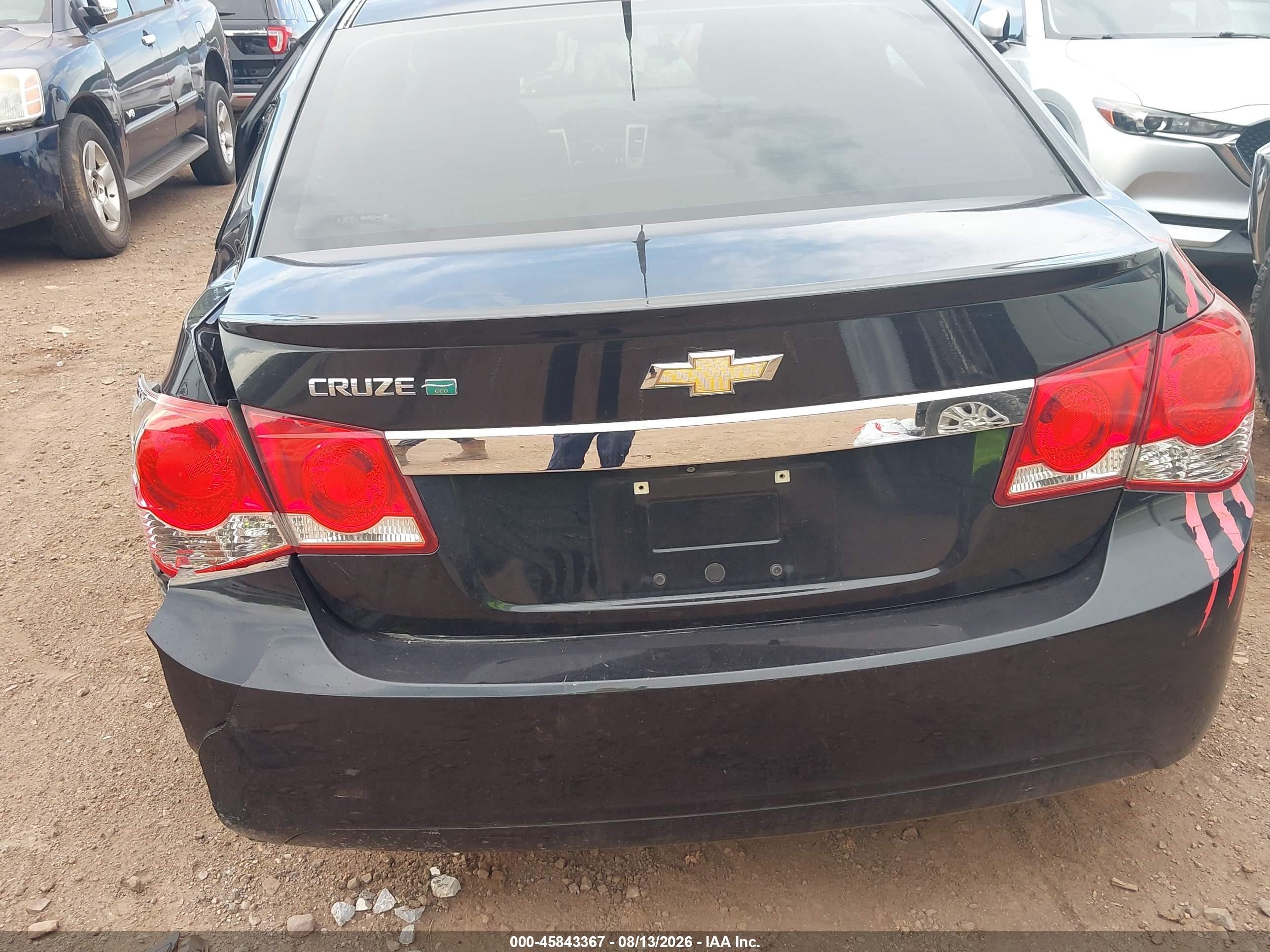 2013 Chevrolet Cruze Eco Auto Black vin: 1G1PH5SB3D7320633