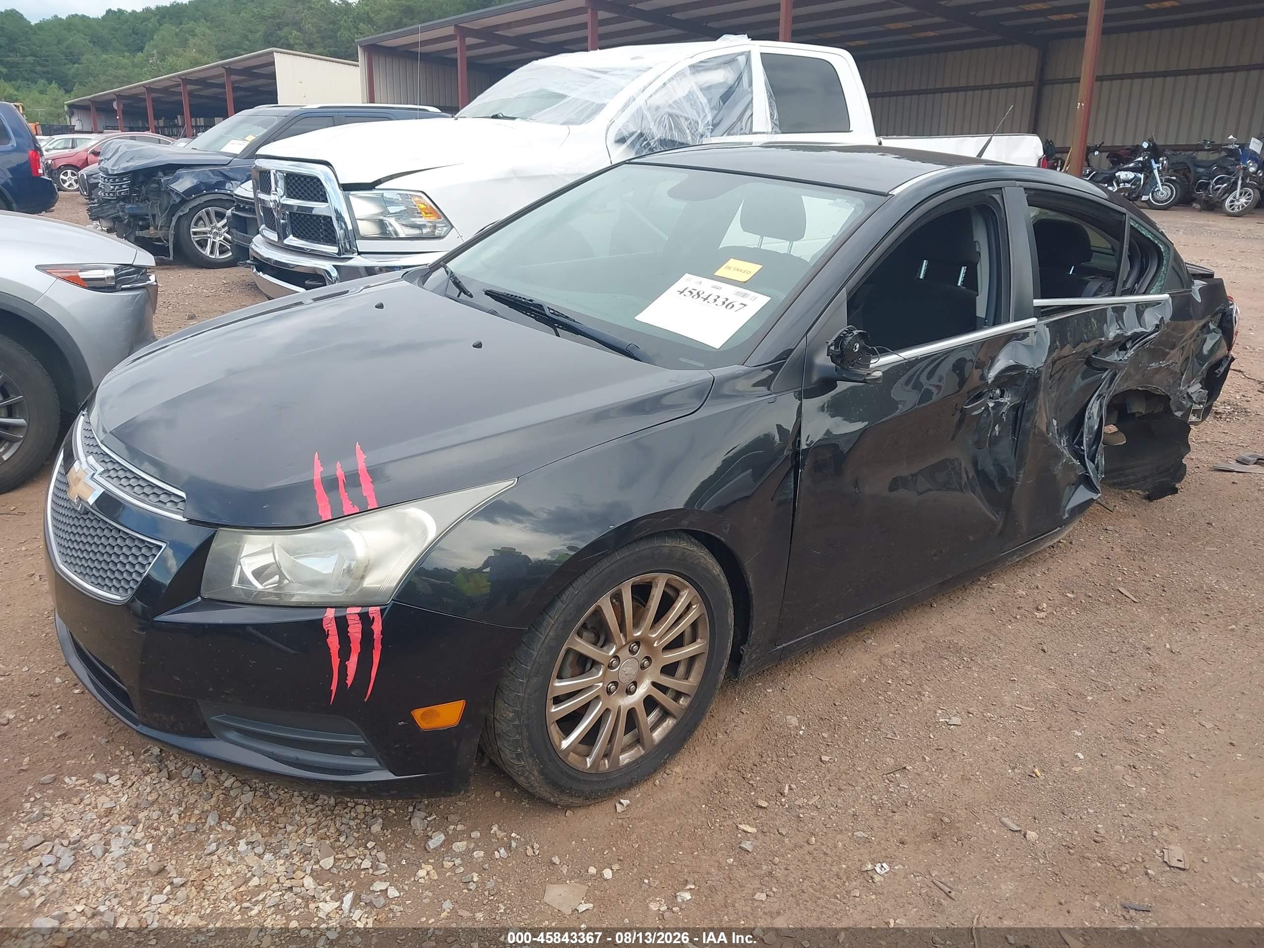 2013 Chevrolet Cruze Eco Auto Black vin: 1G1PH5SB3D7320633