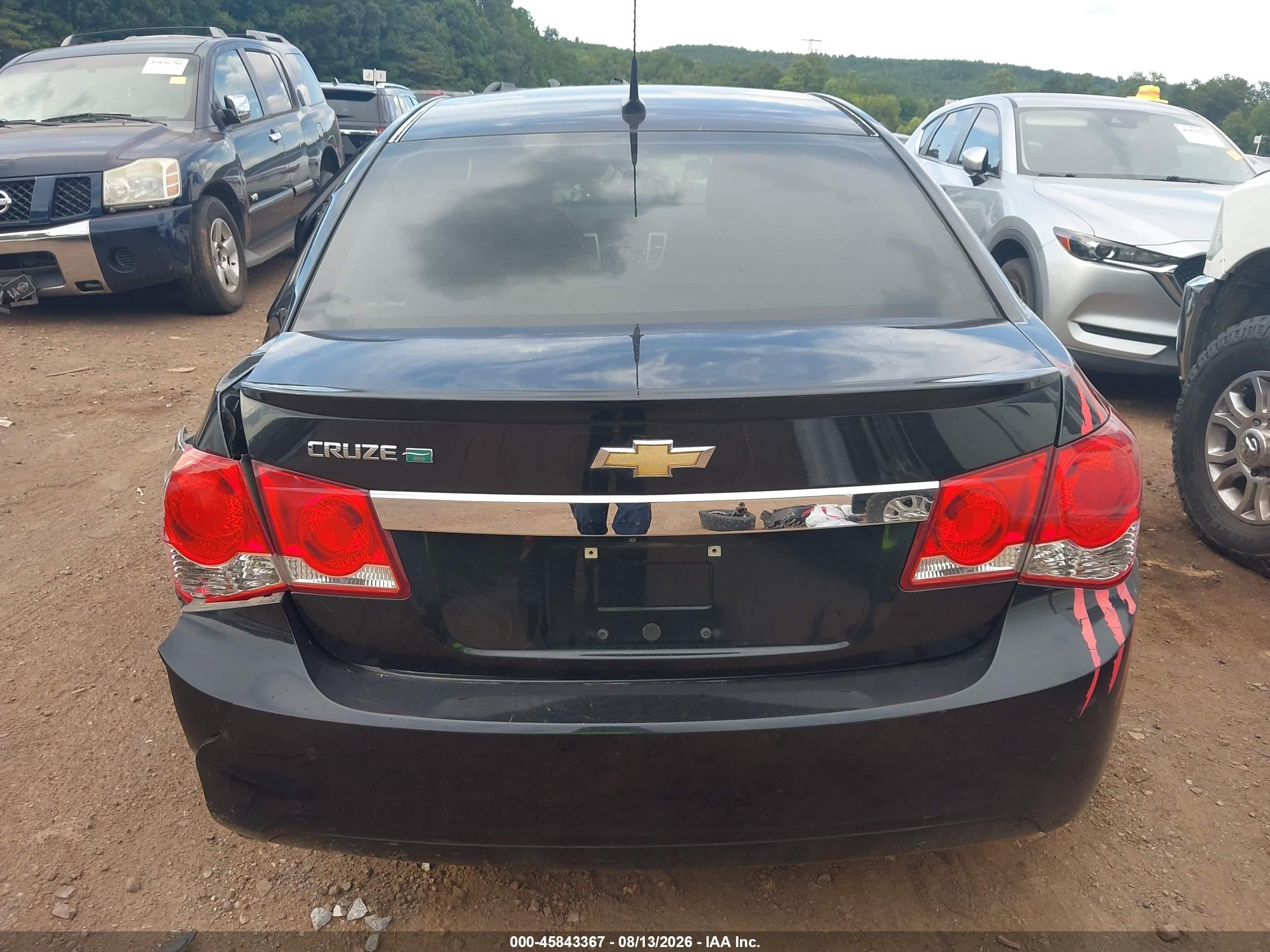 2013 Chevrolet Cruze Eco Auto Black vin: 1G1PH5SB3D7320633