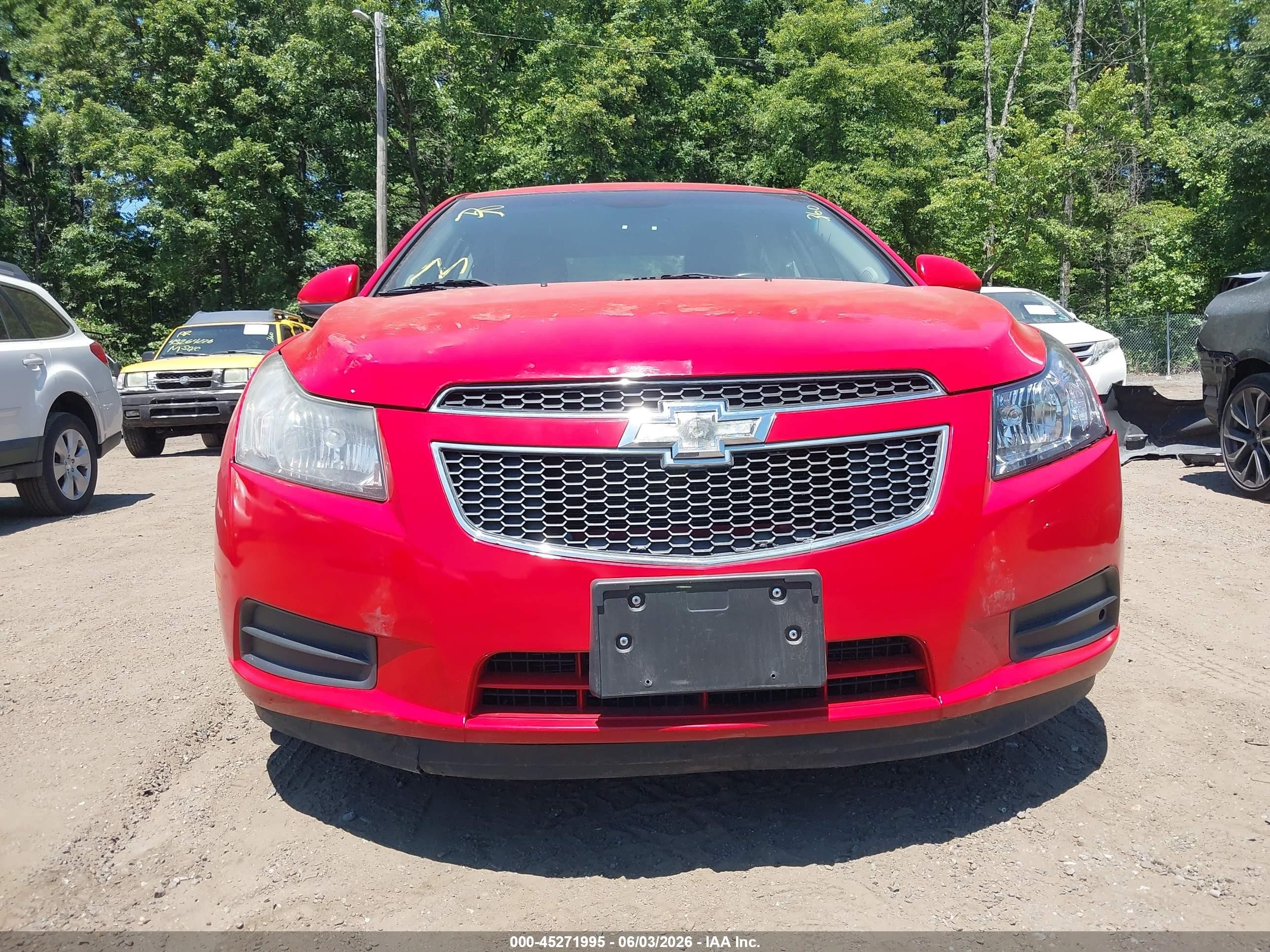 2014 Chevrolet Cruze Eco Auto Red vin: 1G1PH5SB3E7275520