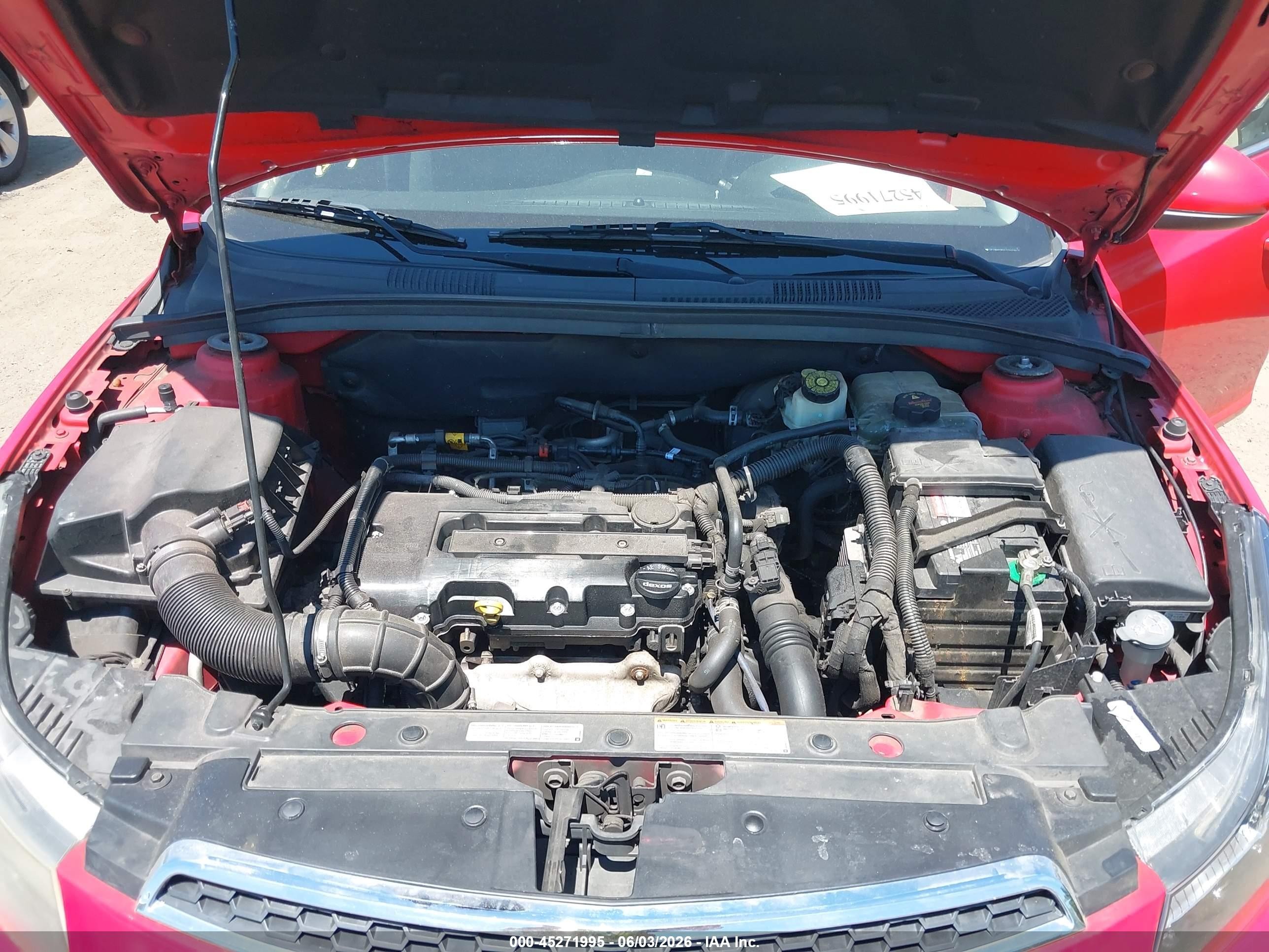 2014 Chevrolet Cruze Eco Auto Red vin: 1G1PH5SB3E7275520