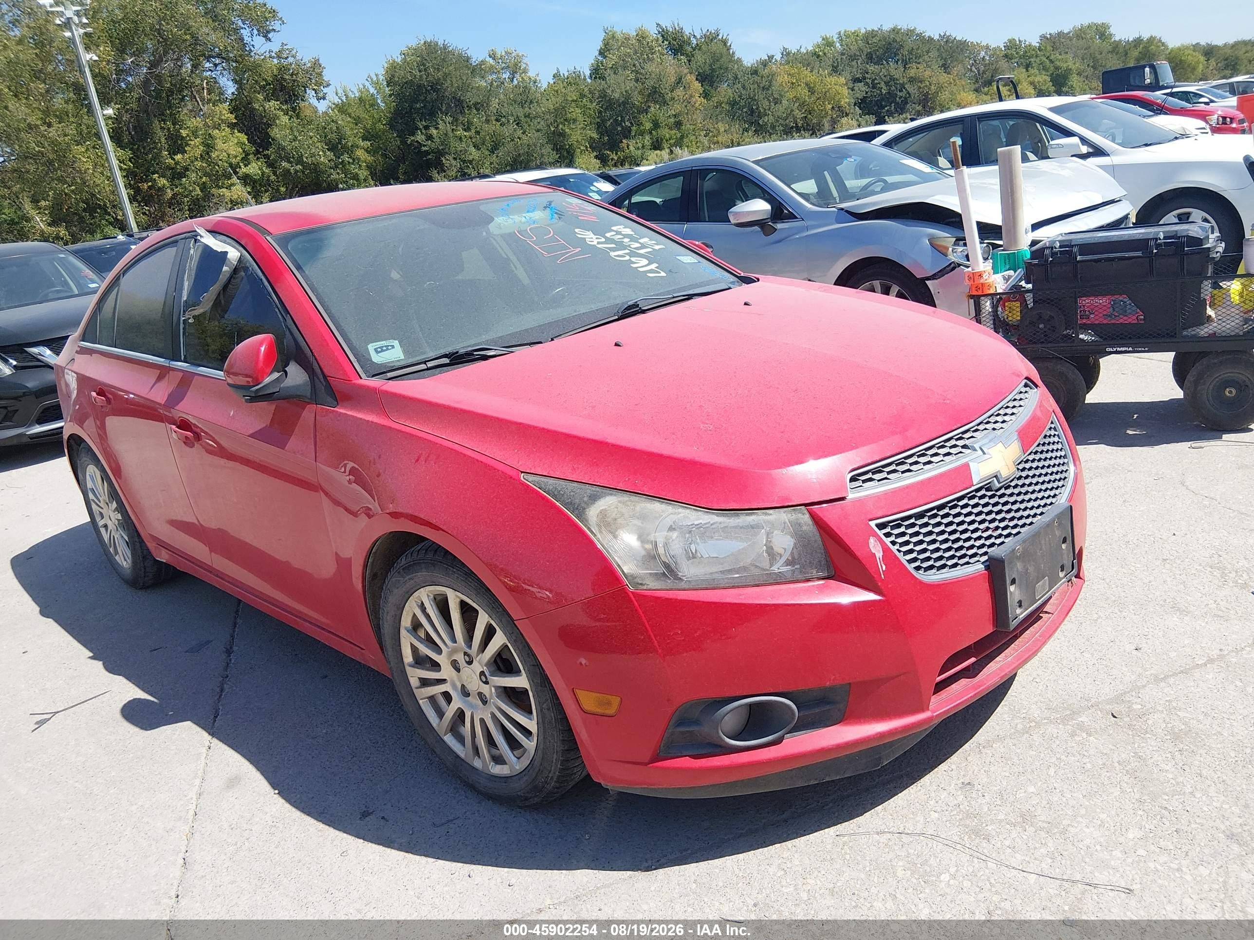 2014 Chevrolet Cruze Eco Auto Red vin: 1G1PH5SB3E7469786