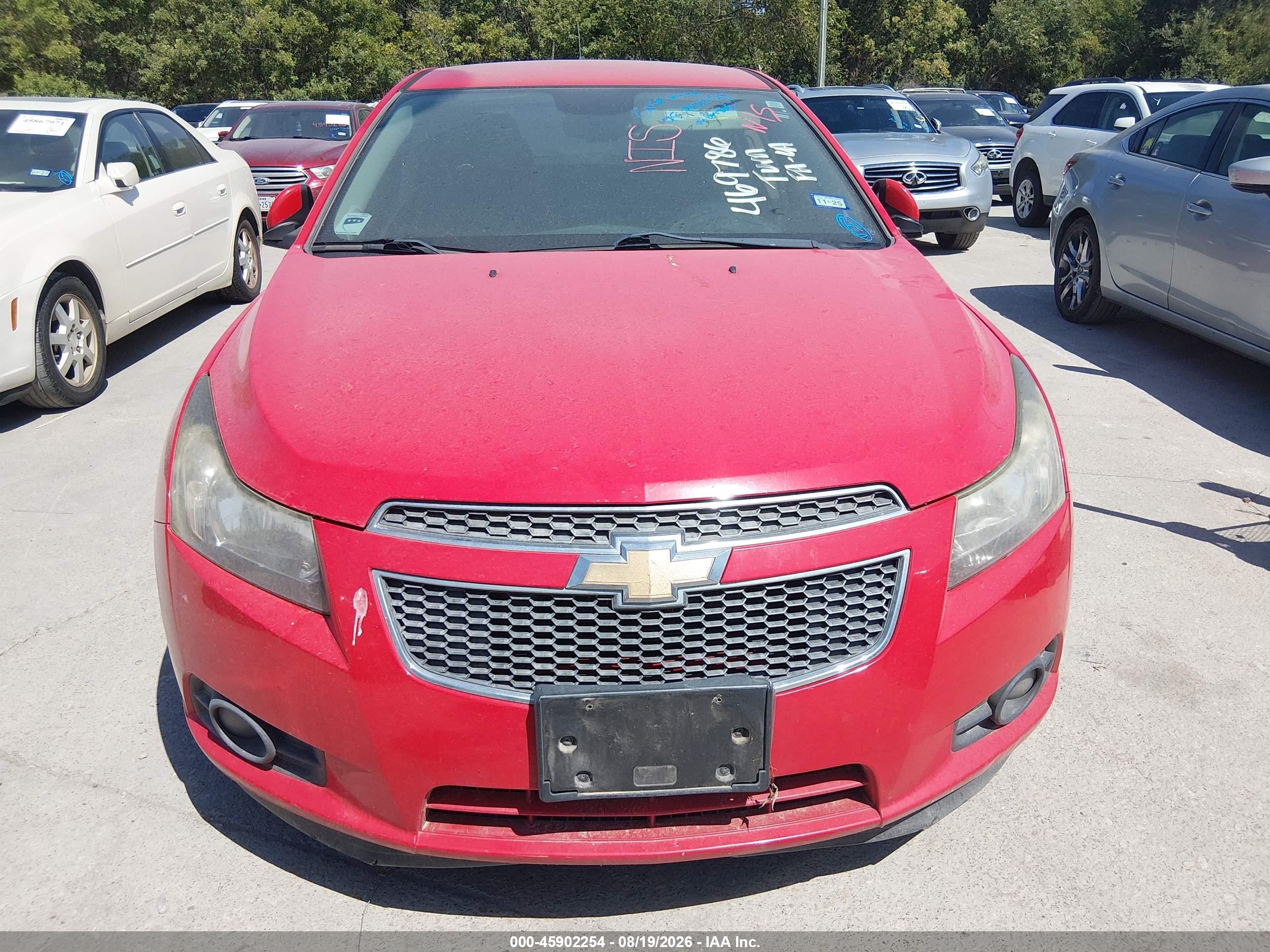 2014 Chevrolet Cruze Eco Auto Red vin: 1G1PH5SB3E7469786