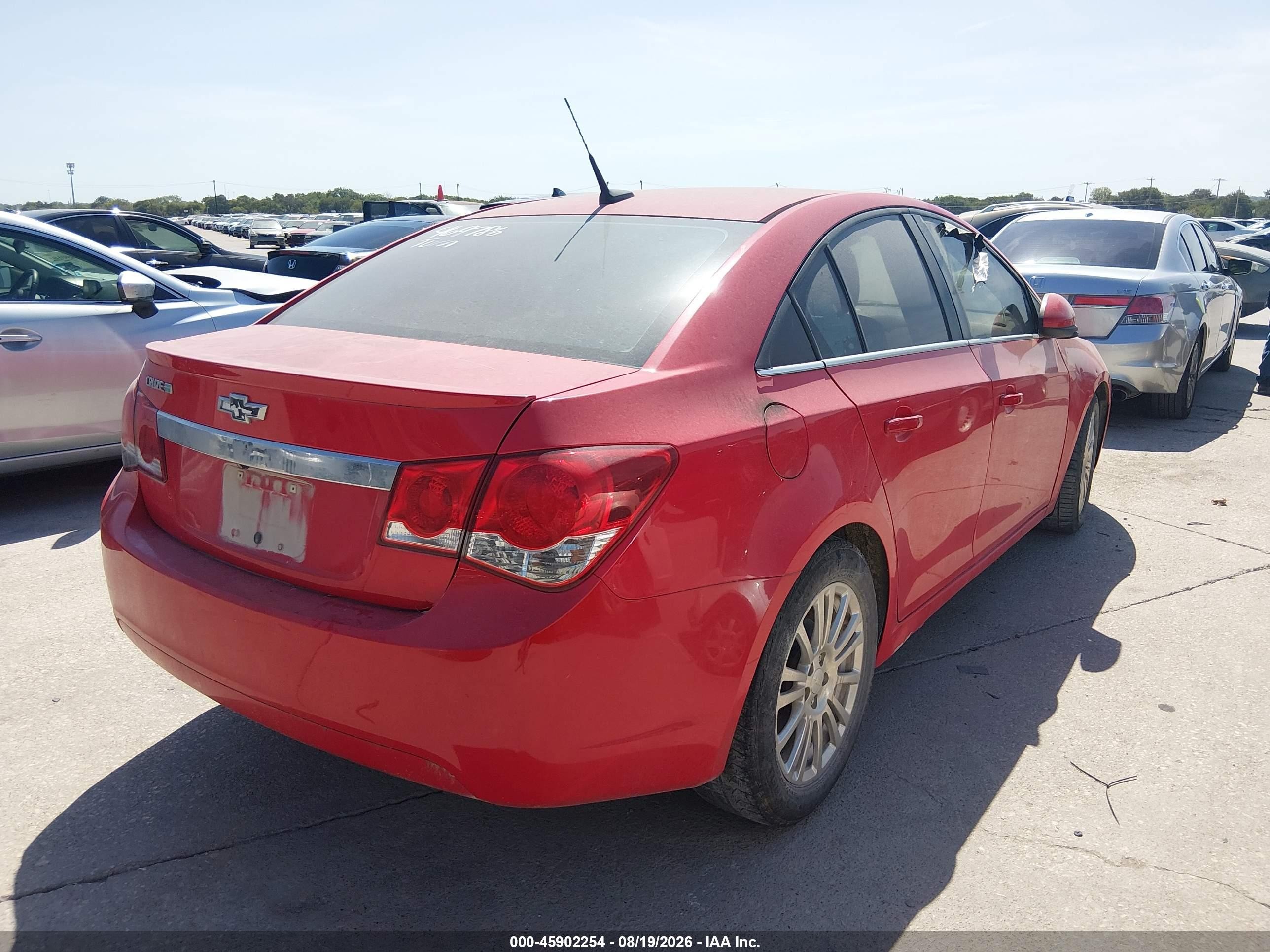 2014 Chevrolet Cruze Eco Auto Red vin: 1G1PH5SB3E7469786