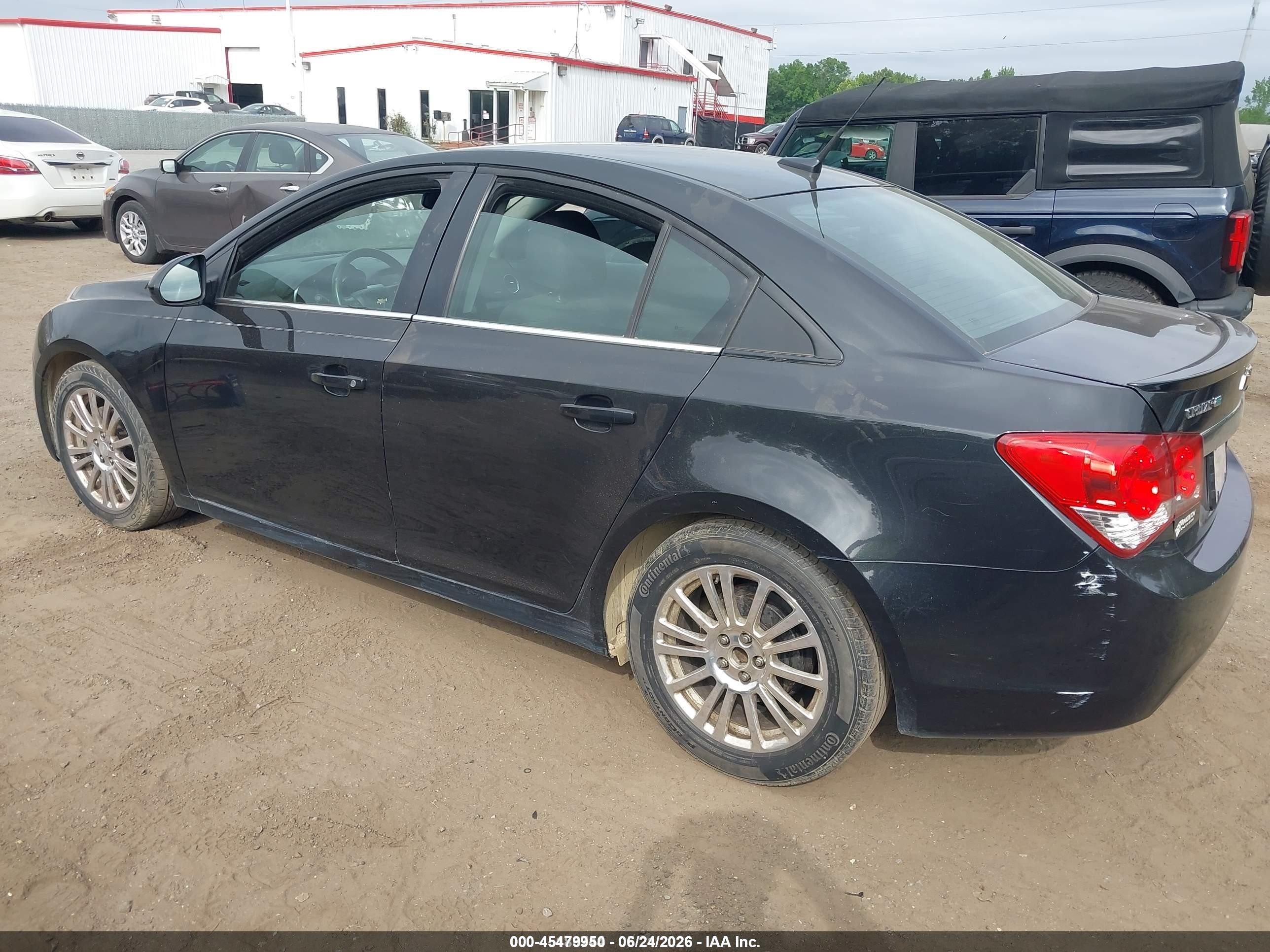 2013 Chevrolet Cruze Eco Auto Black vin: 1G1PH5SB4D7147737