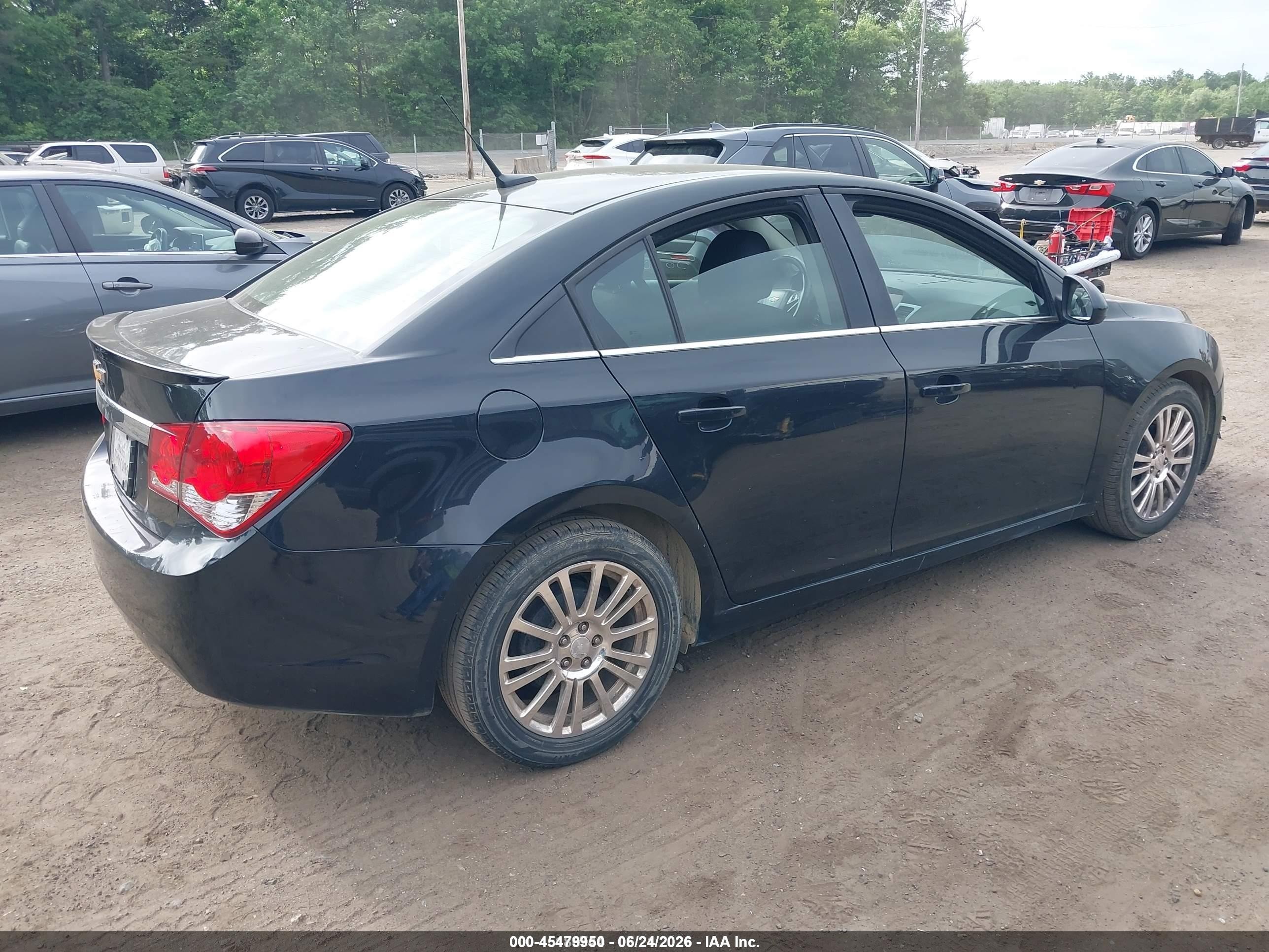 2013 Chevrolet Cruze Eco Auto Black vin: 1G1PH5SB4D7147737