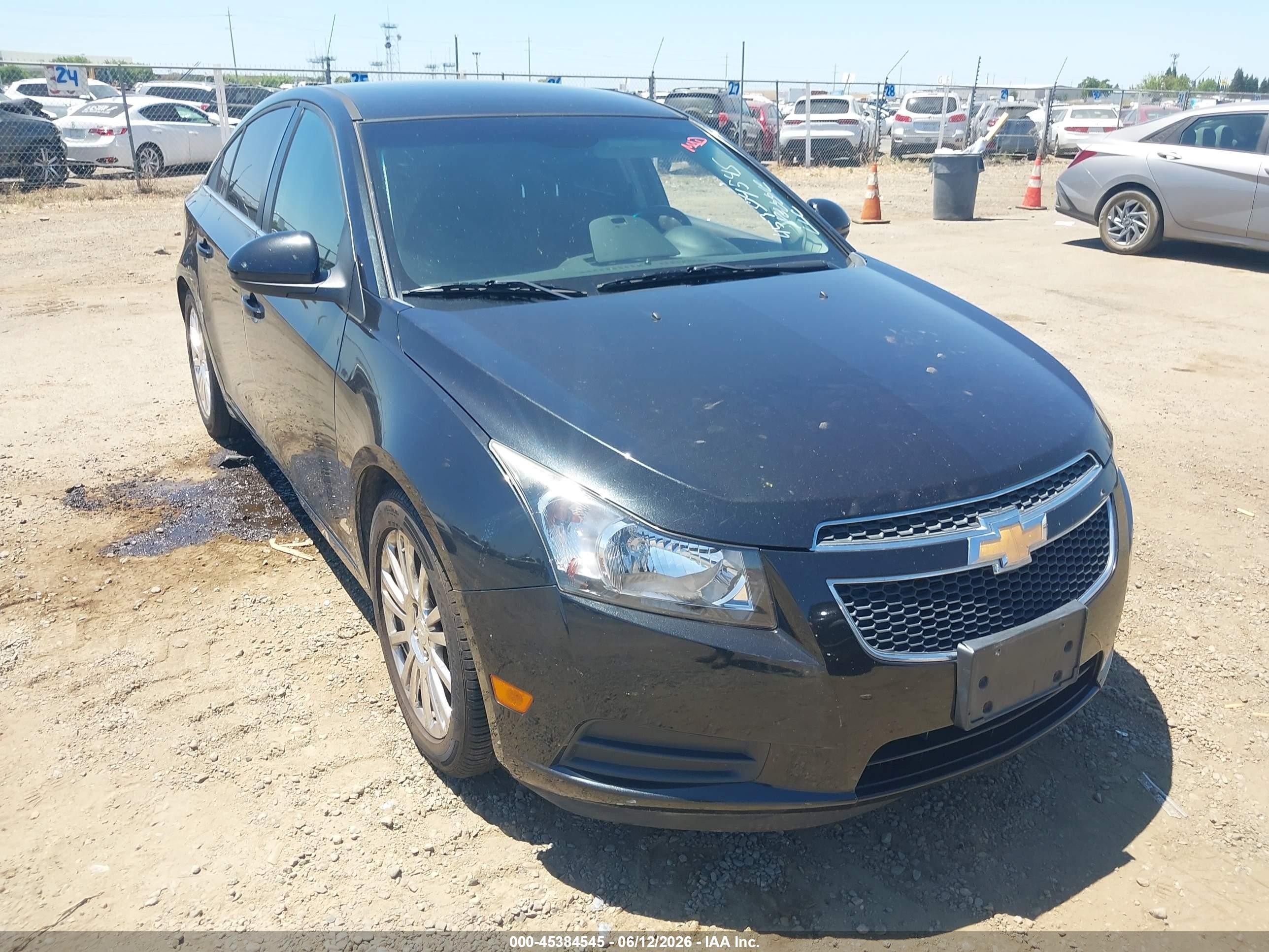 2013 Chevrolet Cruze Eco Auto Black vin: 1G1PH5SB4D7290929