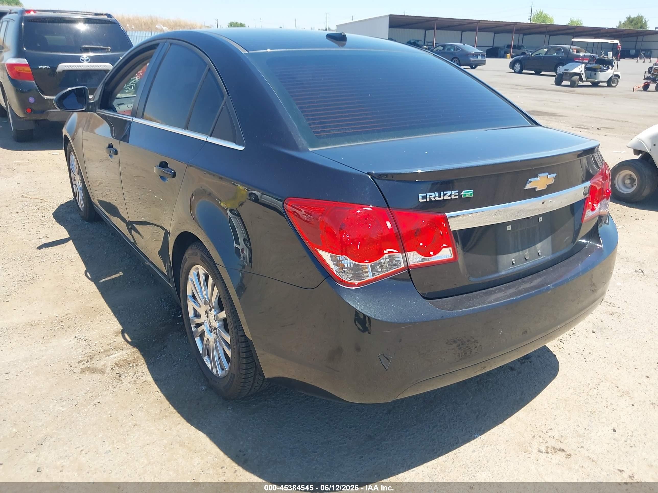 2013 Chevrolet Cruze Eco Auto Black vin: 1G1PH5SB4D7290929