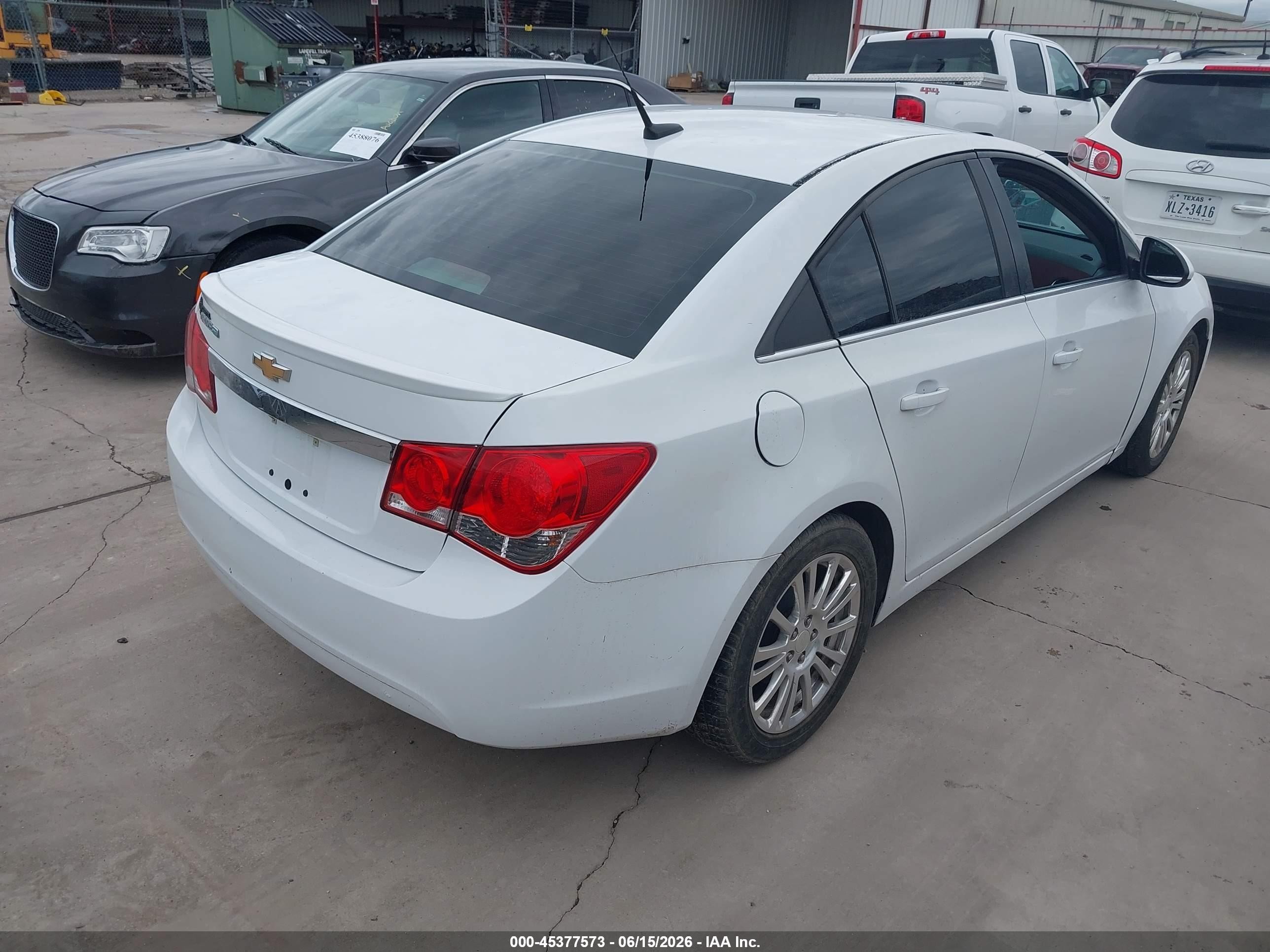 2014 Chevrolet Cruze Eco Auto White vin: 1G1PH5SB4E7271394