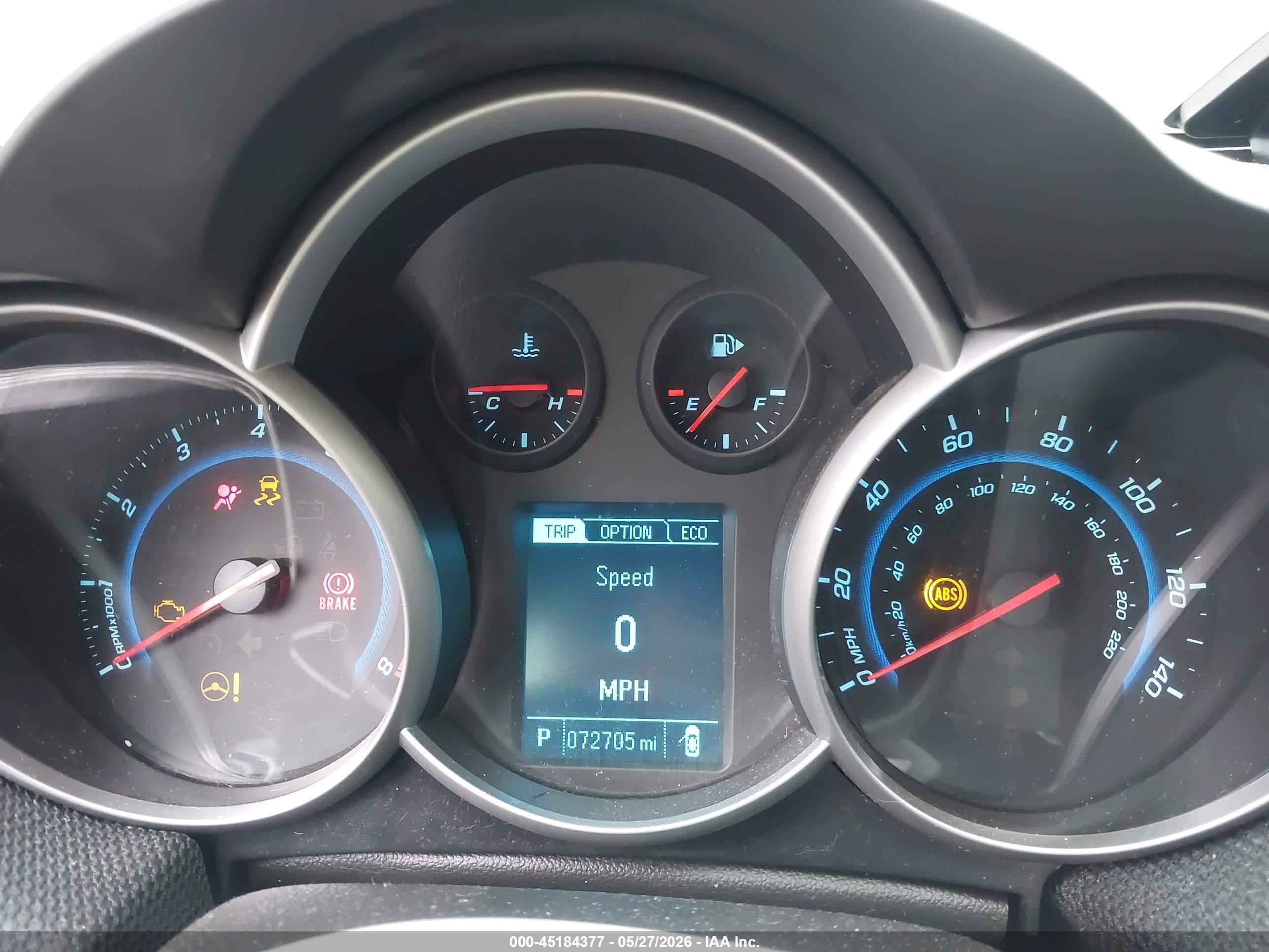 2014 Chevrolet Cruze Eco Auto Gray vin: 1G1PH5SB4E7283139