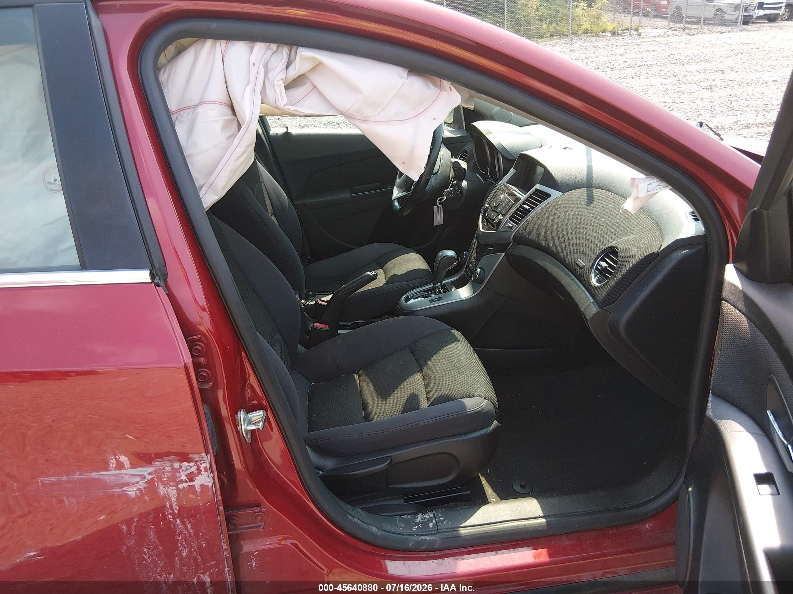 2013 Chevrolet Cruze Eco Auto Red vin: 1G1PH5SB5D7283584