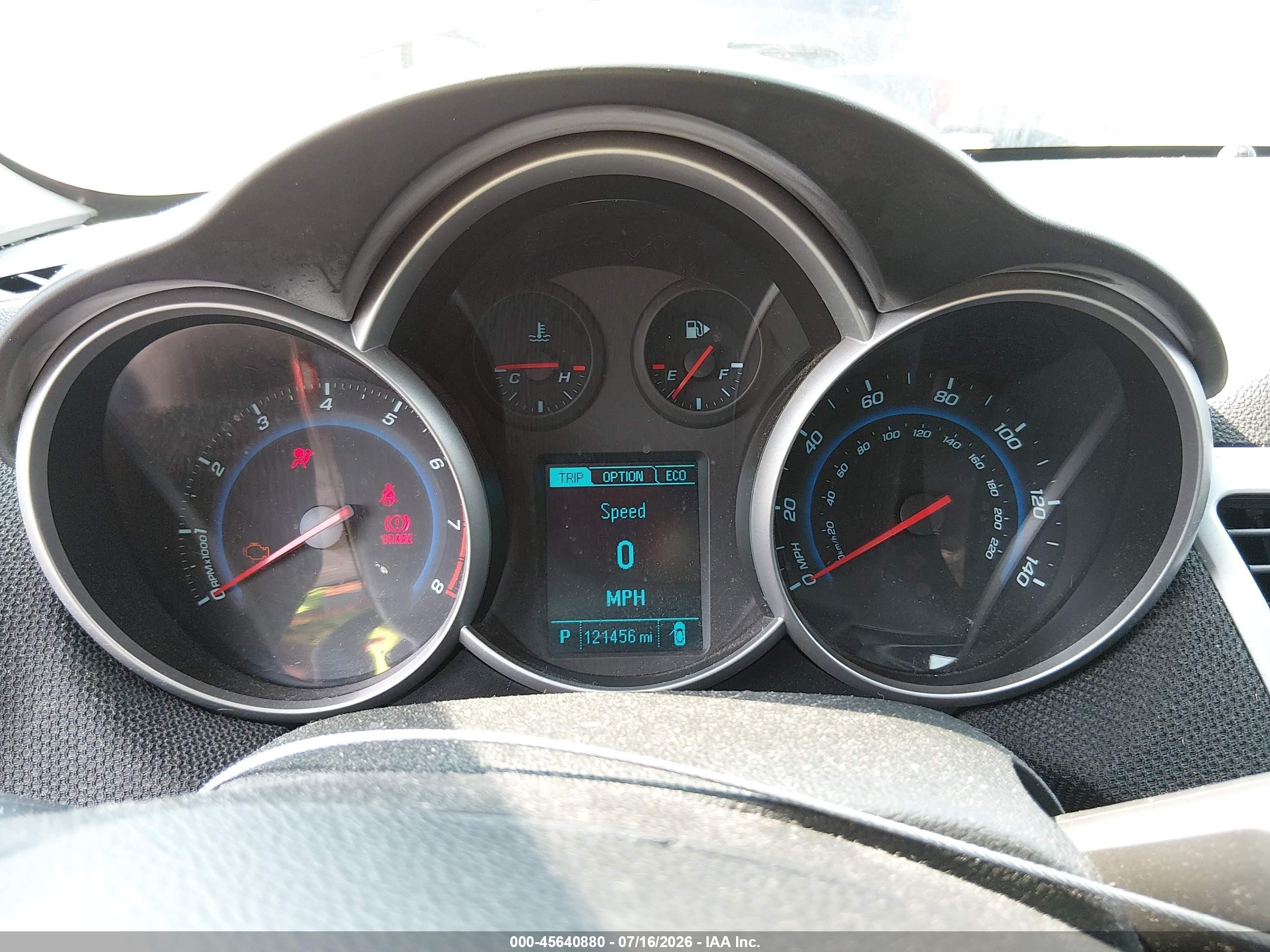2013 Chevrolet Cruze Eco Auto Red vin: 1G1PH5SB5D7283584