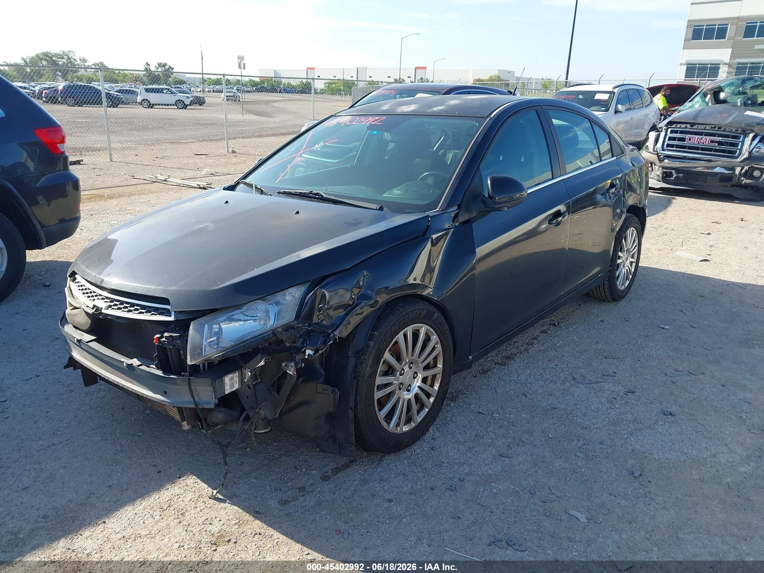 2013 Chevrolet Cruze Eco Auto Black vin: 1G1PH5SB5D7313831