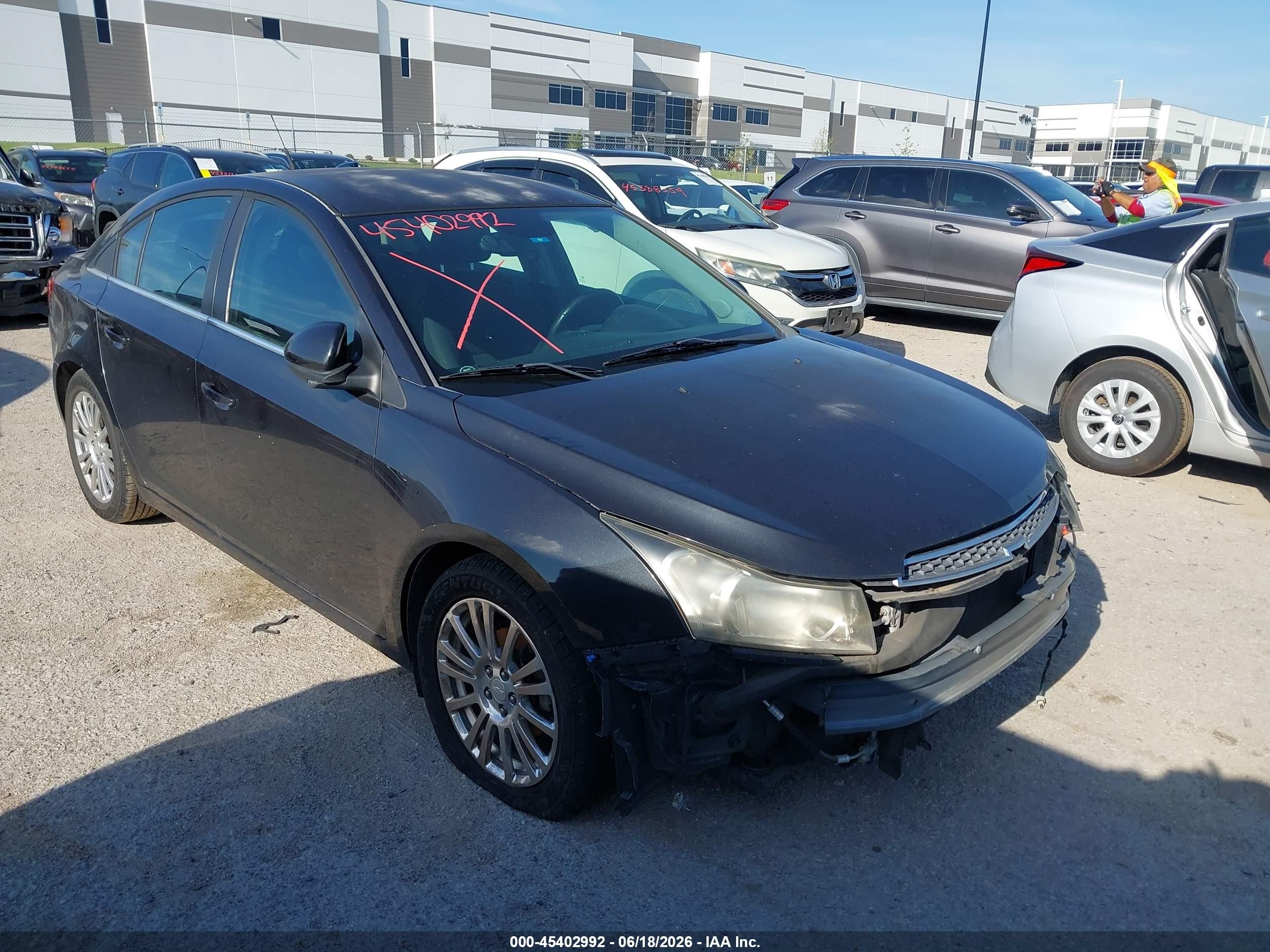2013 Chevrolet Cruze Eco Auto Black vin: 1G1PH5SB5D7313831