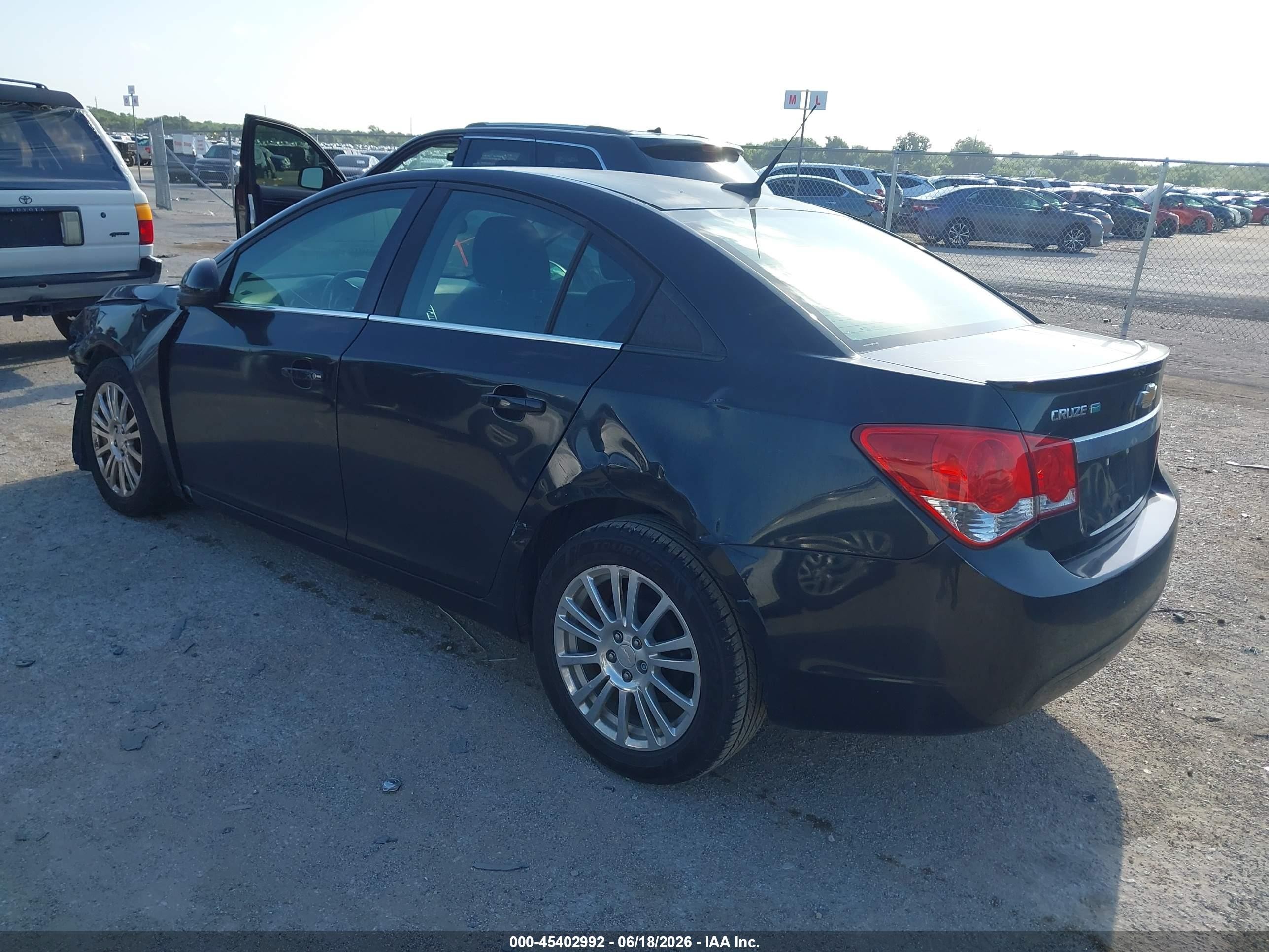 2013 Chevrolet Cruze Eco Auto Black vin: 1G1PH5SB5D7313831