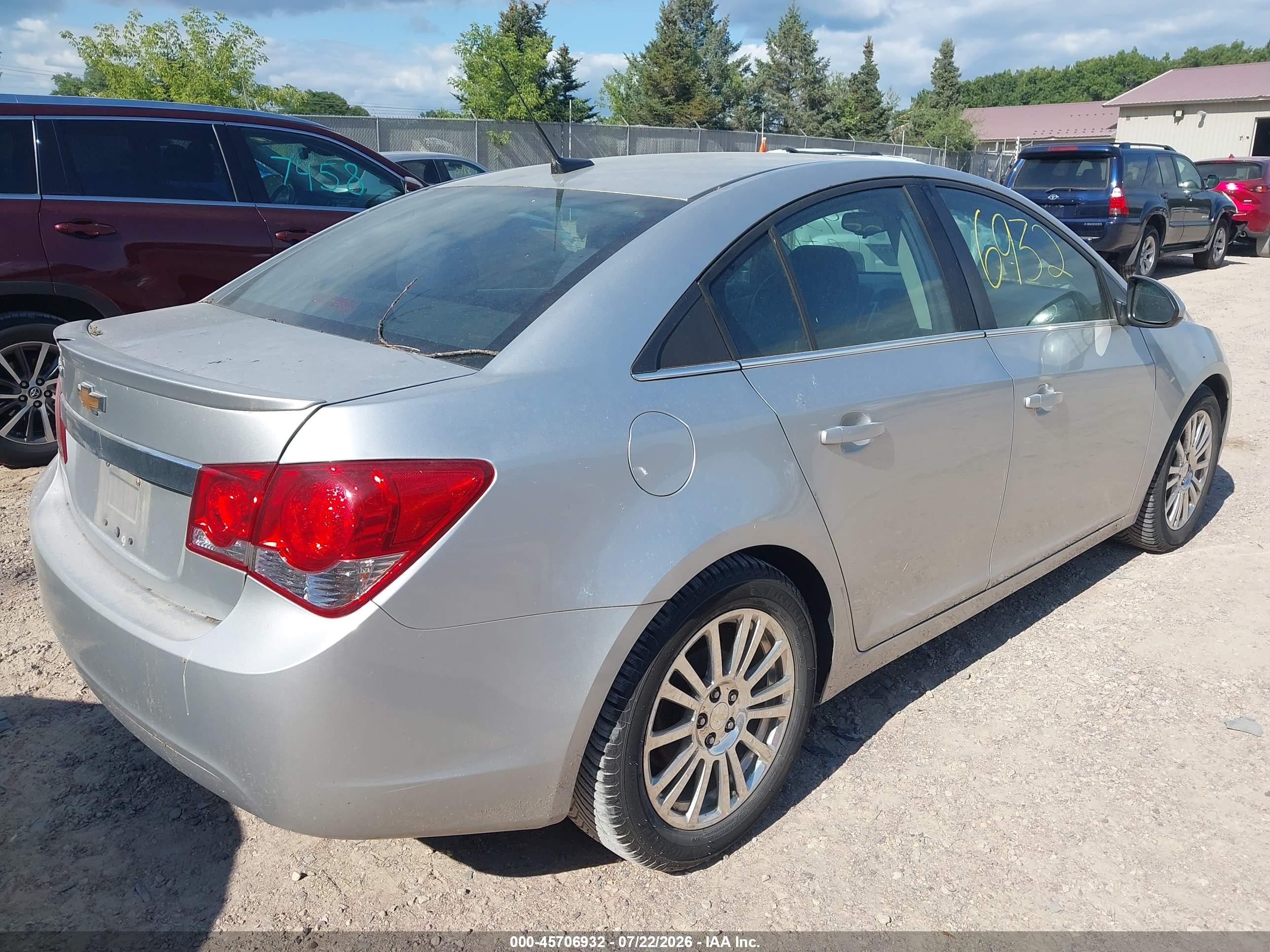 2014 Chevrolet Cruze Eco Auto Silver vin: 1G1PH5SB5E7234953