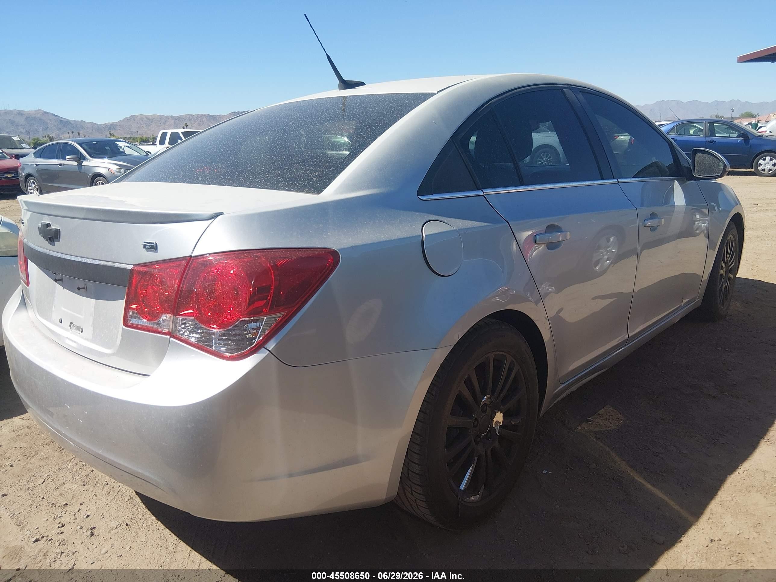 2013 Chevrolet Cruze Eco Auto Silver vin: 1G1PH5SB6D7159131