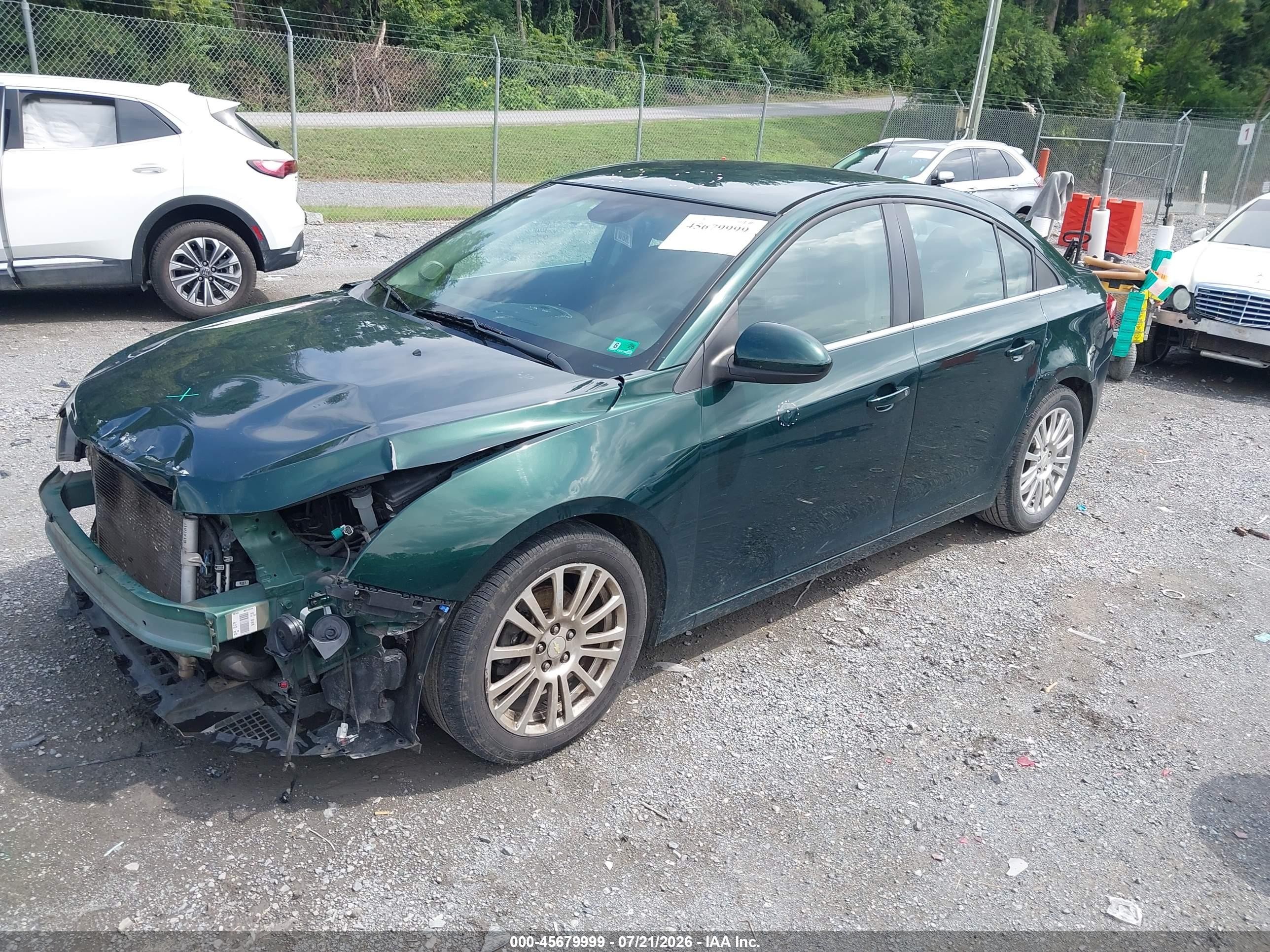 2014 Chevrolet Cruze Eco Auto Green vin: 1G1PH5SB6E7214209