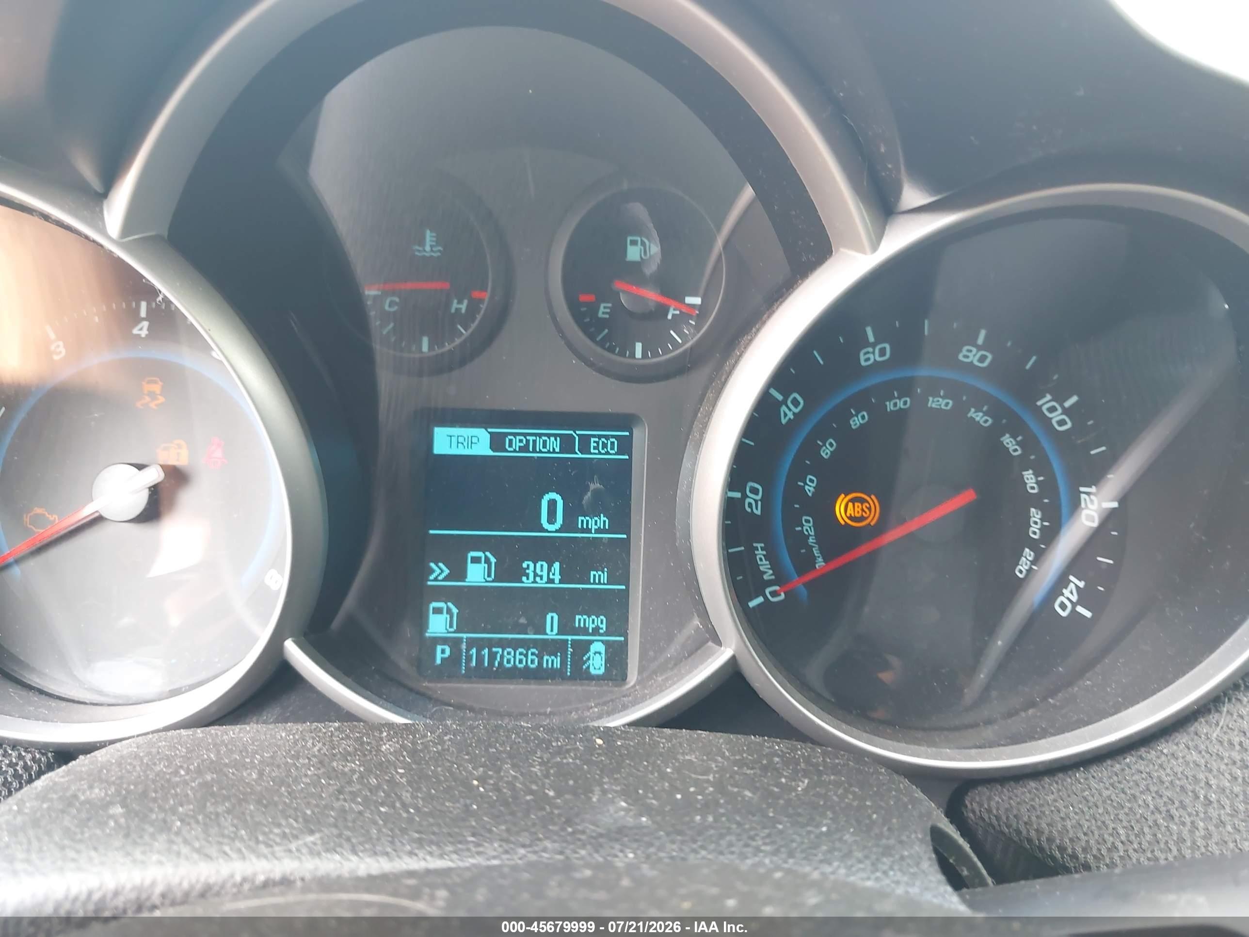 2014 Chevrolet Cruze Eco Auto Green vin: 1G1PH5SB6E7214209
