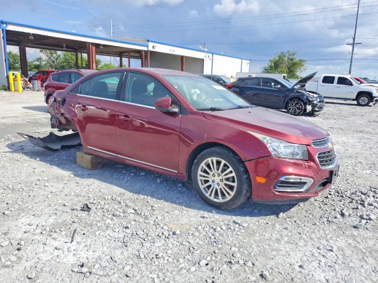 2015 Chevrolet Cruze Eco Burgundy vin: 1G1PH5SB6F7138461