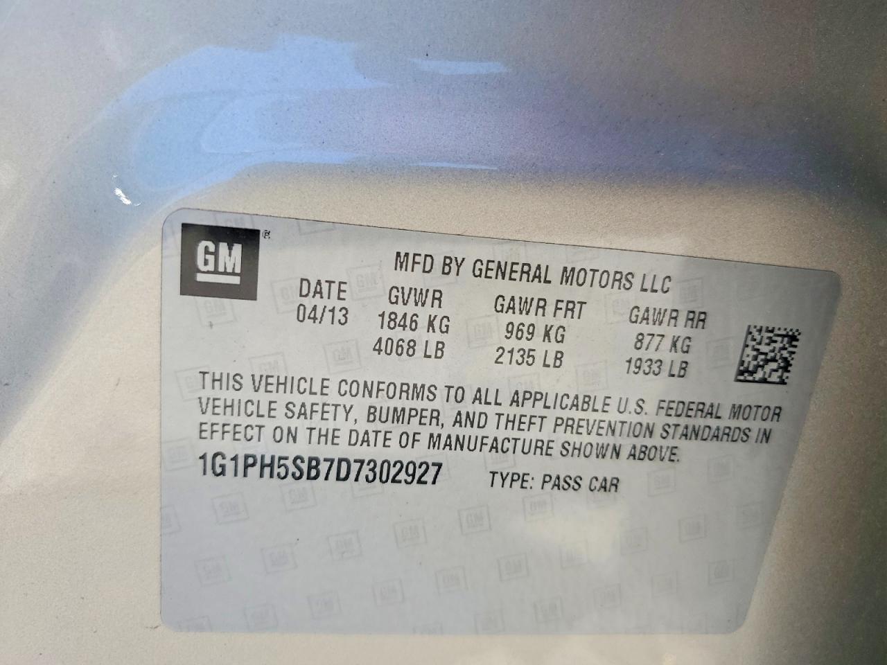 2013 Chevrolet Cruze Eco Beige vin: 1G1PH5SB7D7302927