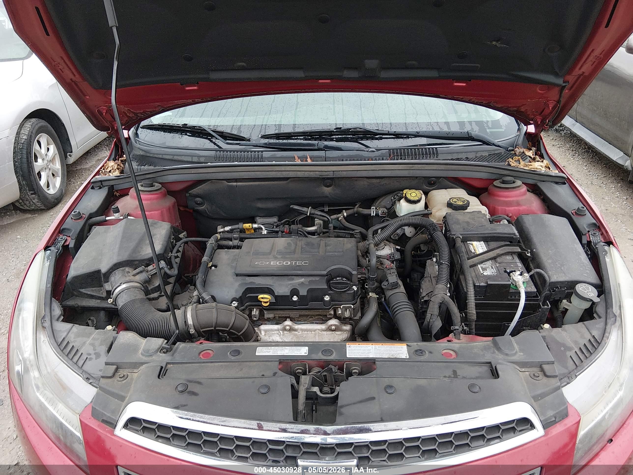 2014 Chevrolet Cruze Eco Auto Бордовый vin: 1G1PH5SB7E7223971