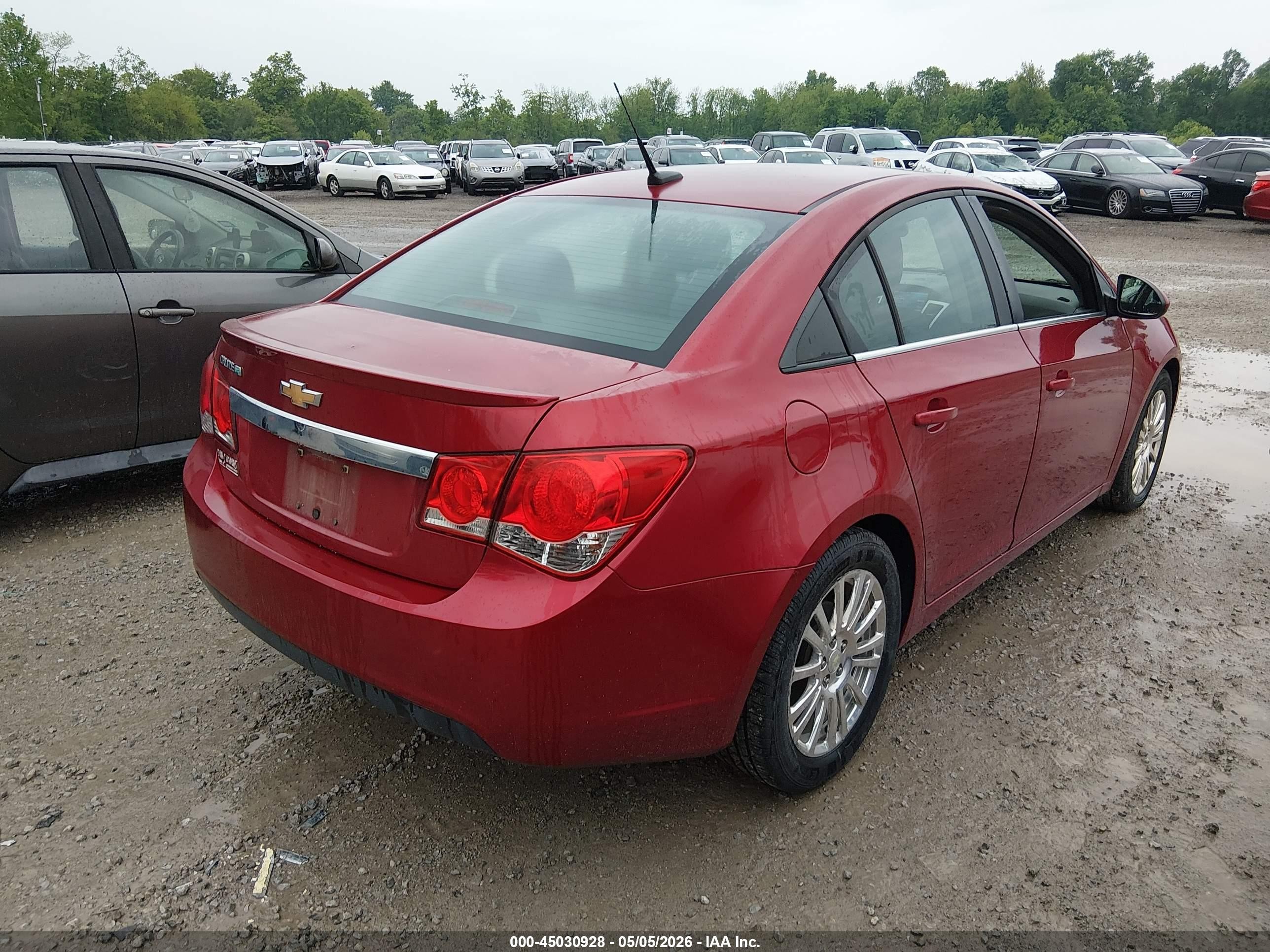 2014 Chevrolet Cruze Eco Auto Бордовый vin: 1G1PH5SB7E7223971