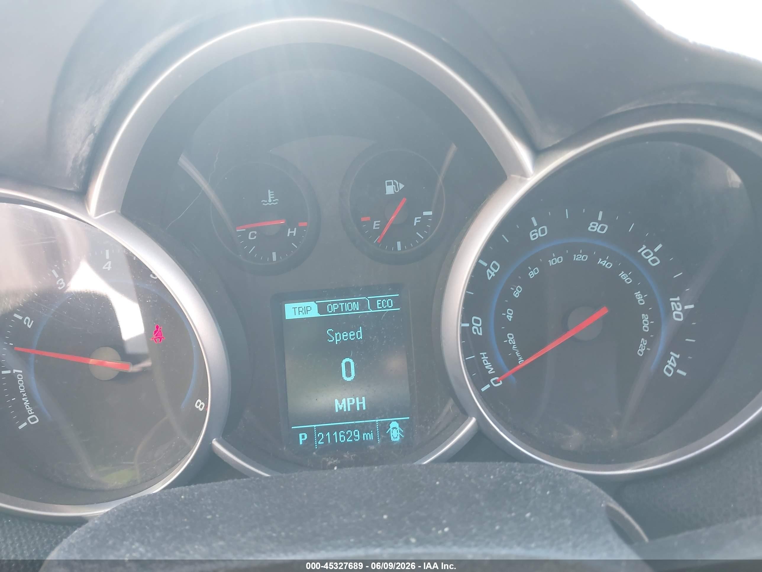 2013 Chevrolet Cruze Eco Auto Синий vin: 1G1PH5SB9D7325125