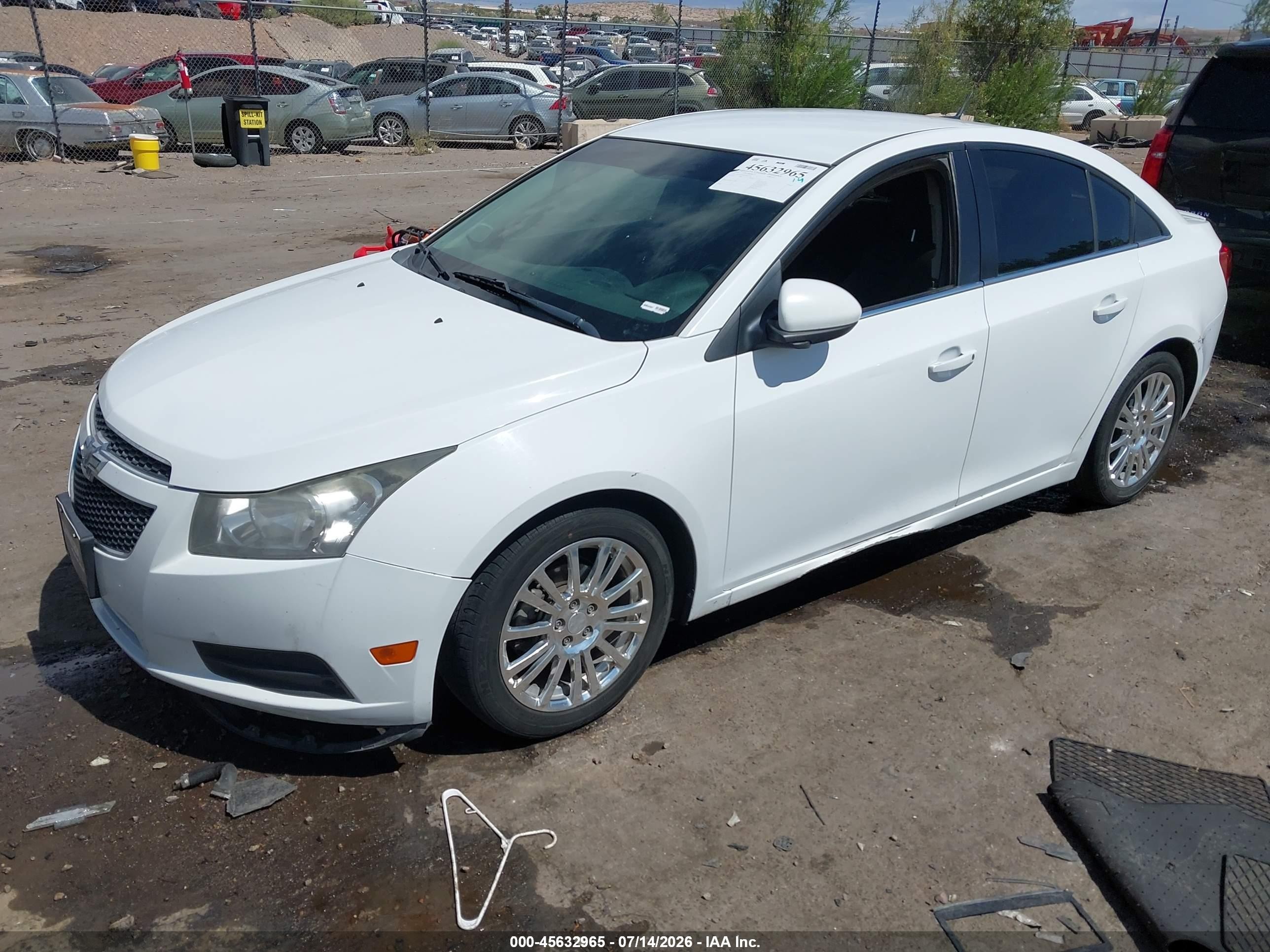 2014 Chevrolet Cruze Eco Auto White vin: 1G1PH5SB9E7427767