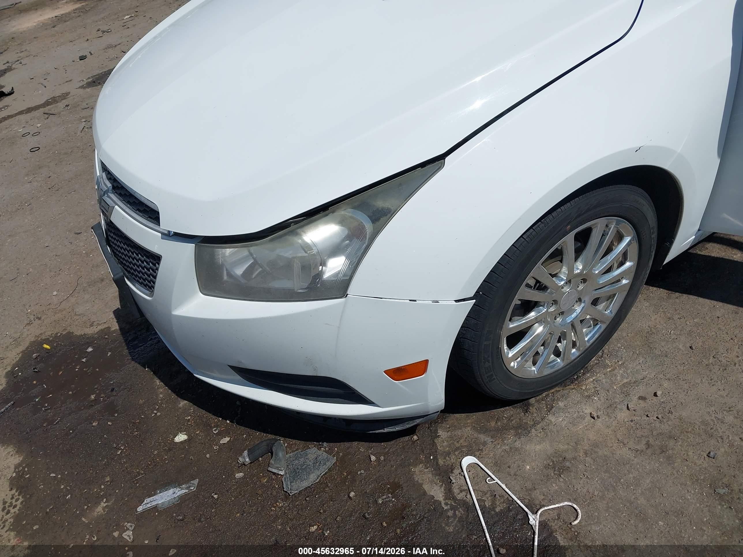 2014 Chevrolet Cruze Eco Auto White vin: 1G1PH5SB9E7427767