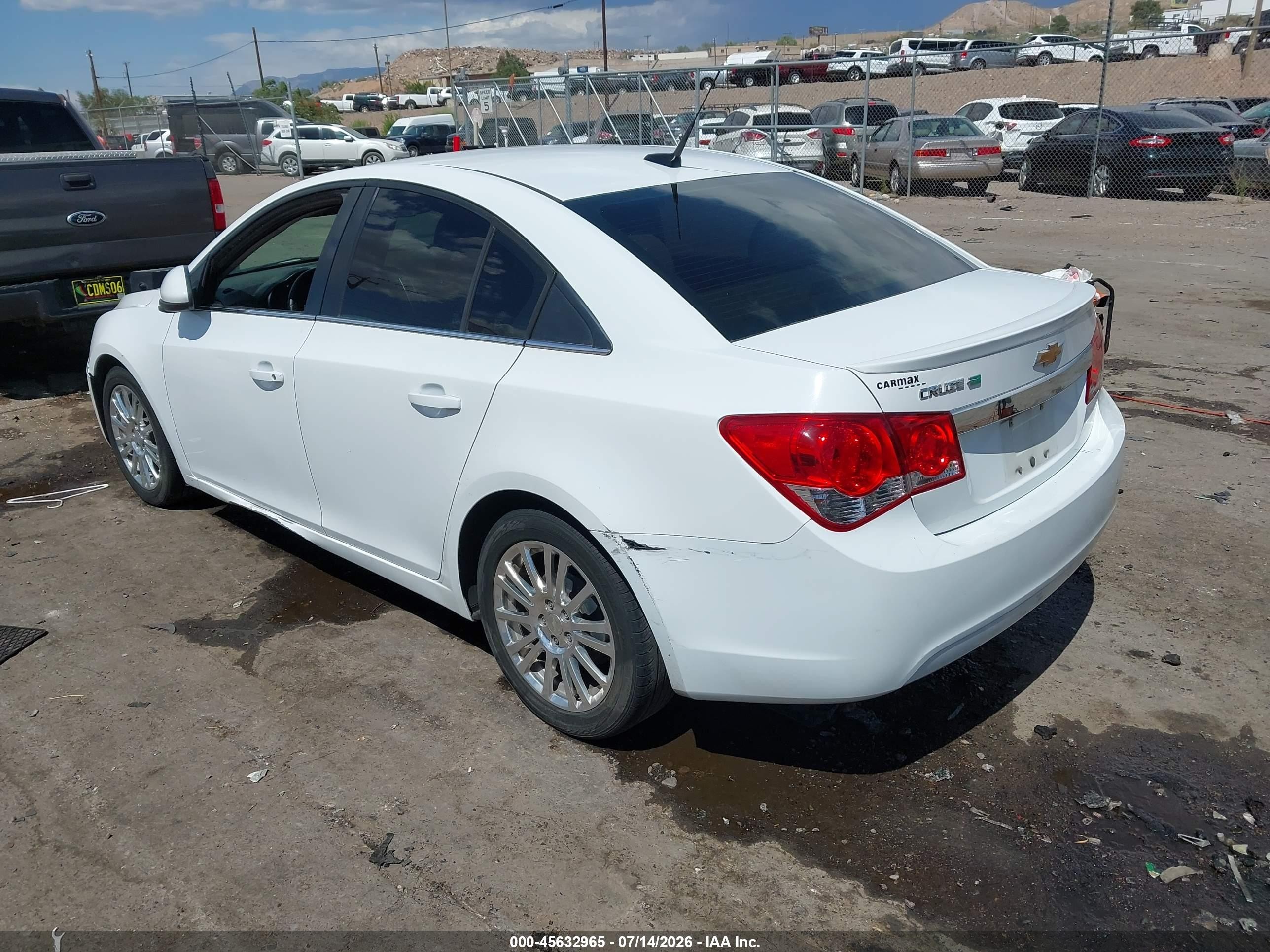 2014 Chevrolet Cruze Eco Auto White vin: 1G1PH5SB9E7427767